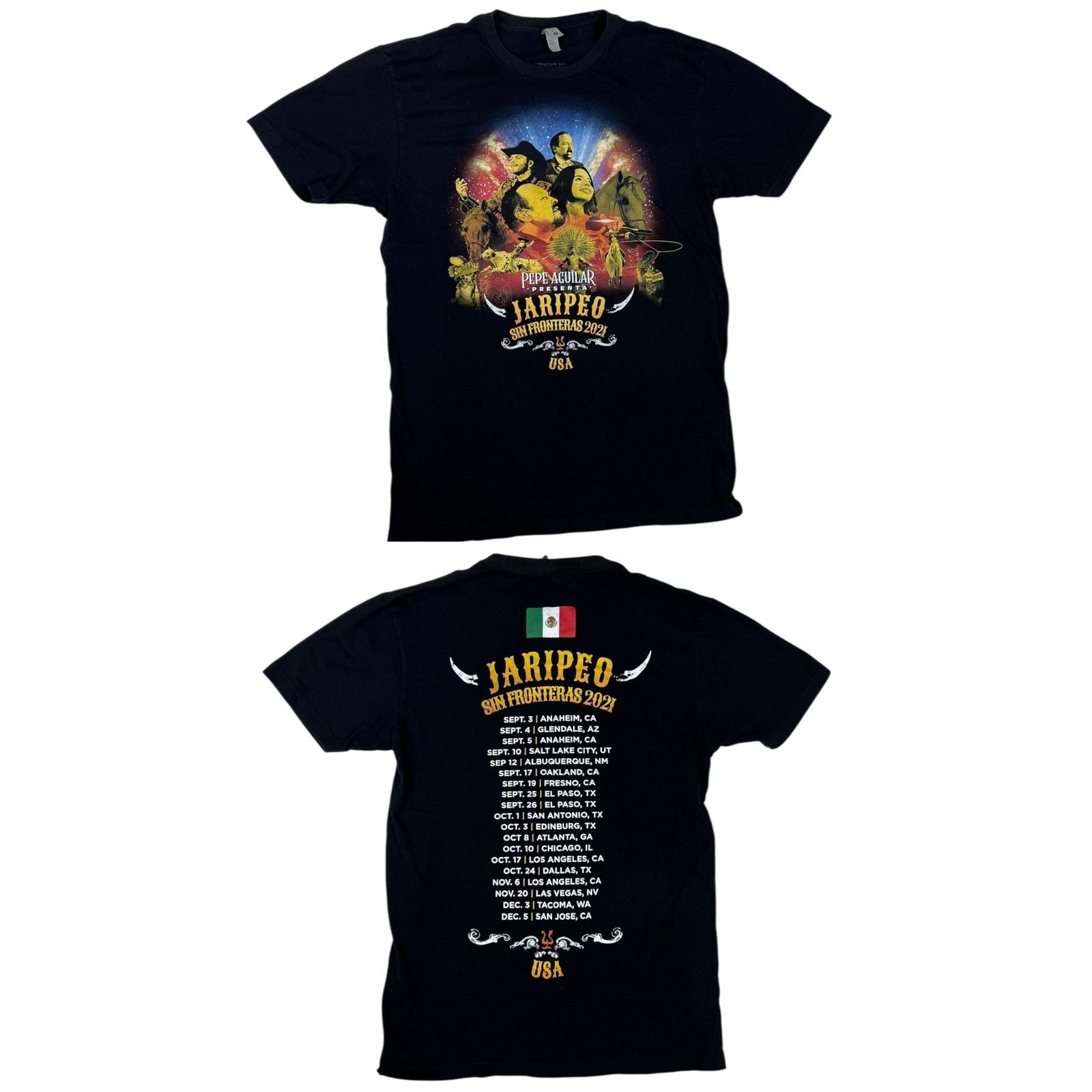 Next Level Pepe Aguilar Jaripeo Sin Fronteras 2021 Shirt Women's Medium Size M / US 6-8 / IT 42-44 - 1 Thumbnail