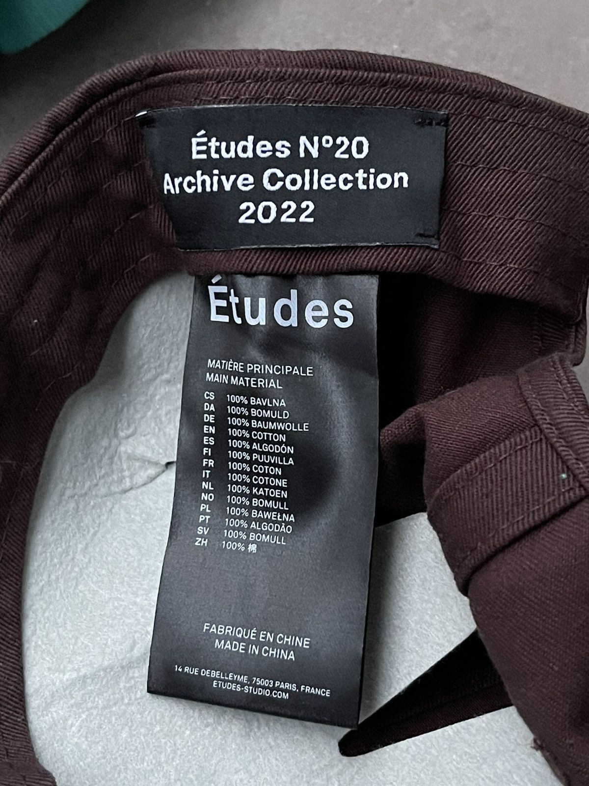 Etudes !DS! SS23 Etudes Logo Embossed Booster Brown Cap Size ONE SIZE - 6 Thumbnail