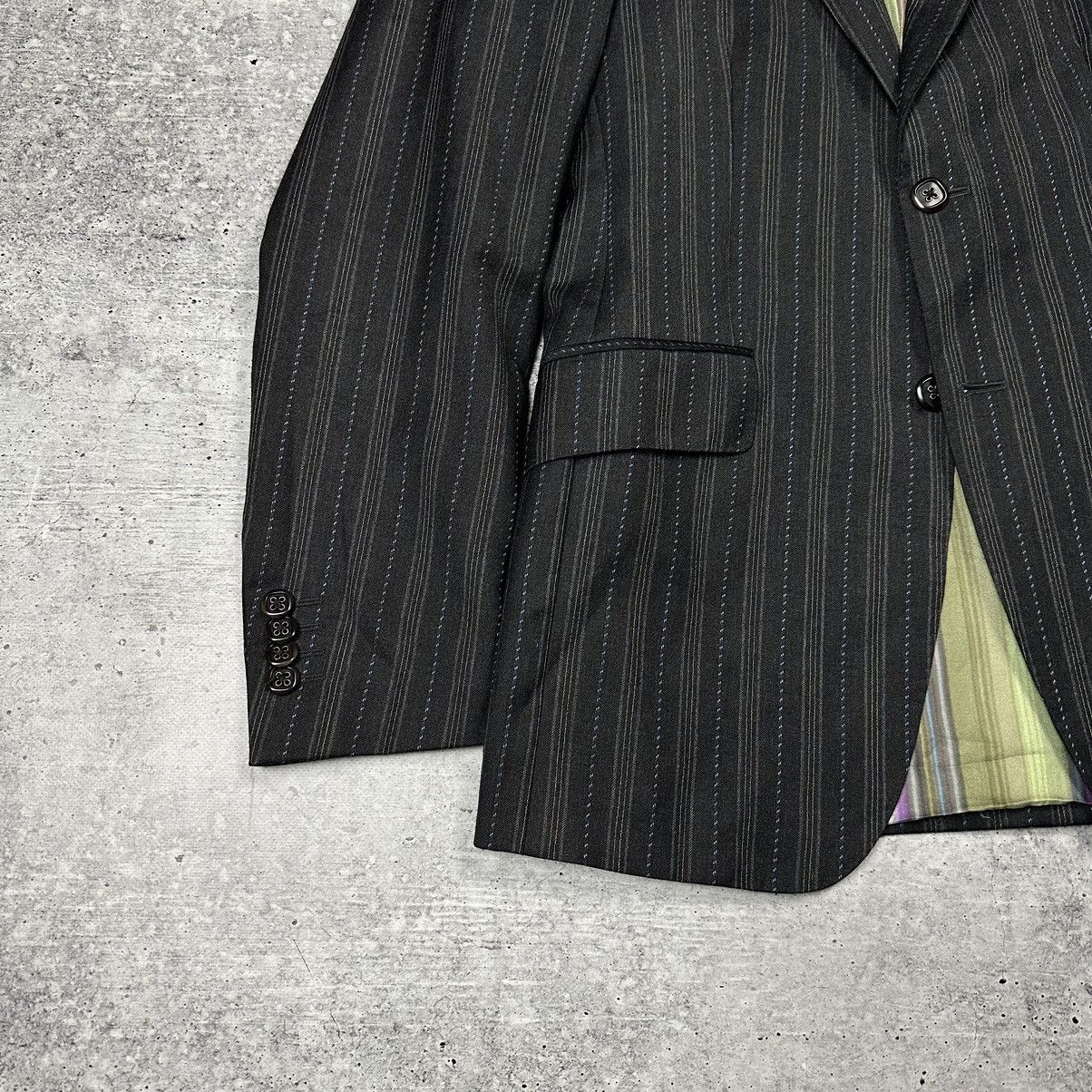 Designer × Etro Etro Milano Jacket Blazer Stripes Wool Lana Brown Men’s Size 48R - 5 Thumbnail