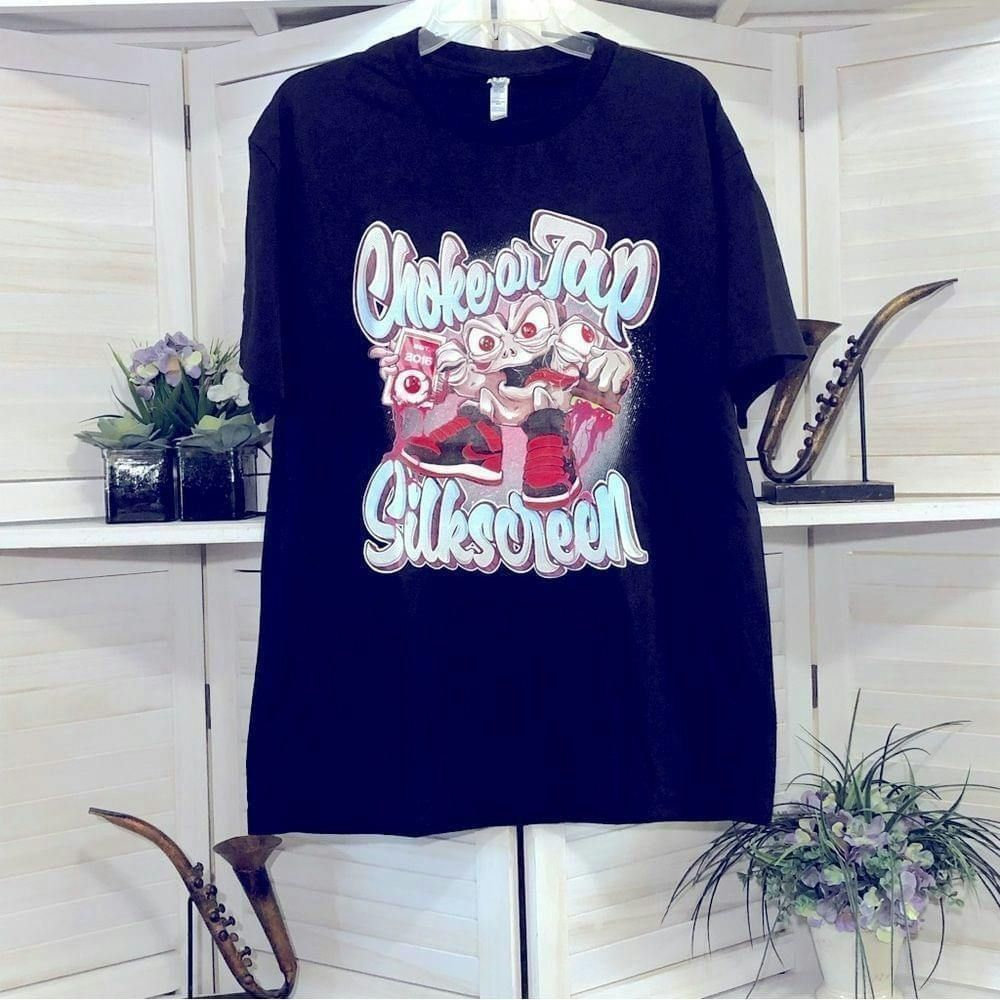 Other Choke or Tap silk screen black cotton short sleeves Tshirt L Size US L / EU 52-54 / 3 - 1 Thumbnail