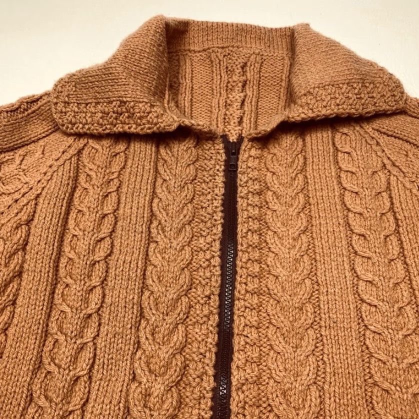Vintage VINTAGE Vintage Chunky Cable Knit Full Zip Sweater Womens Medium Hand Made Unbranded 80s Size M / US 6-8 / IT 42-44 - 5 Thumbnail