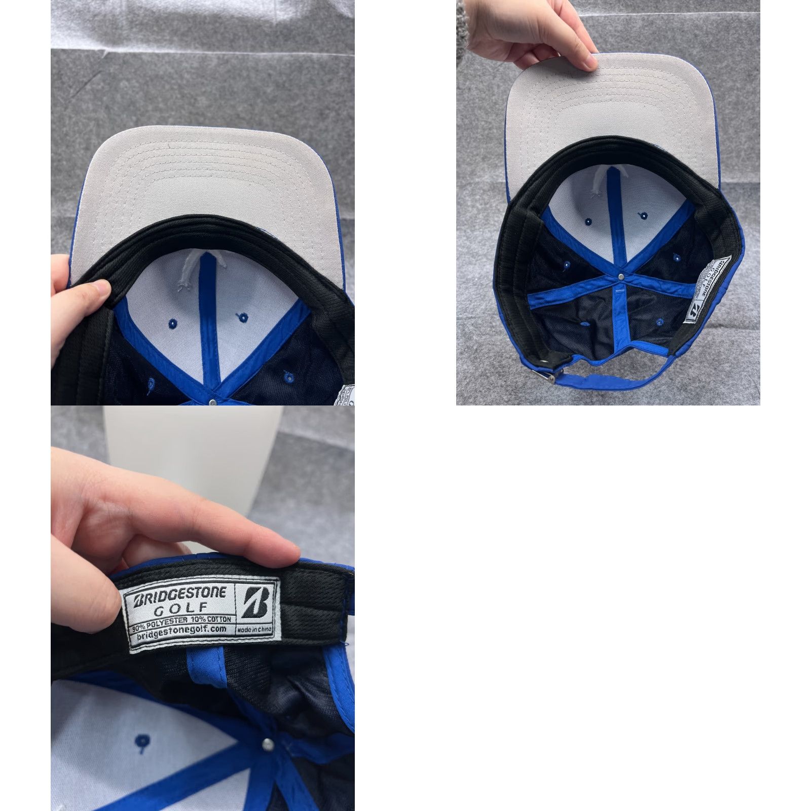 Vintage Bridgestone Hat Cap Golf Mens One Size Blue Cotton Polyester Twill Adjustable Outdoor Golf Hat Cap0.14 Size ONE SIZE - 9 Thumbnail