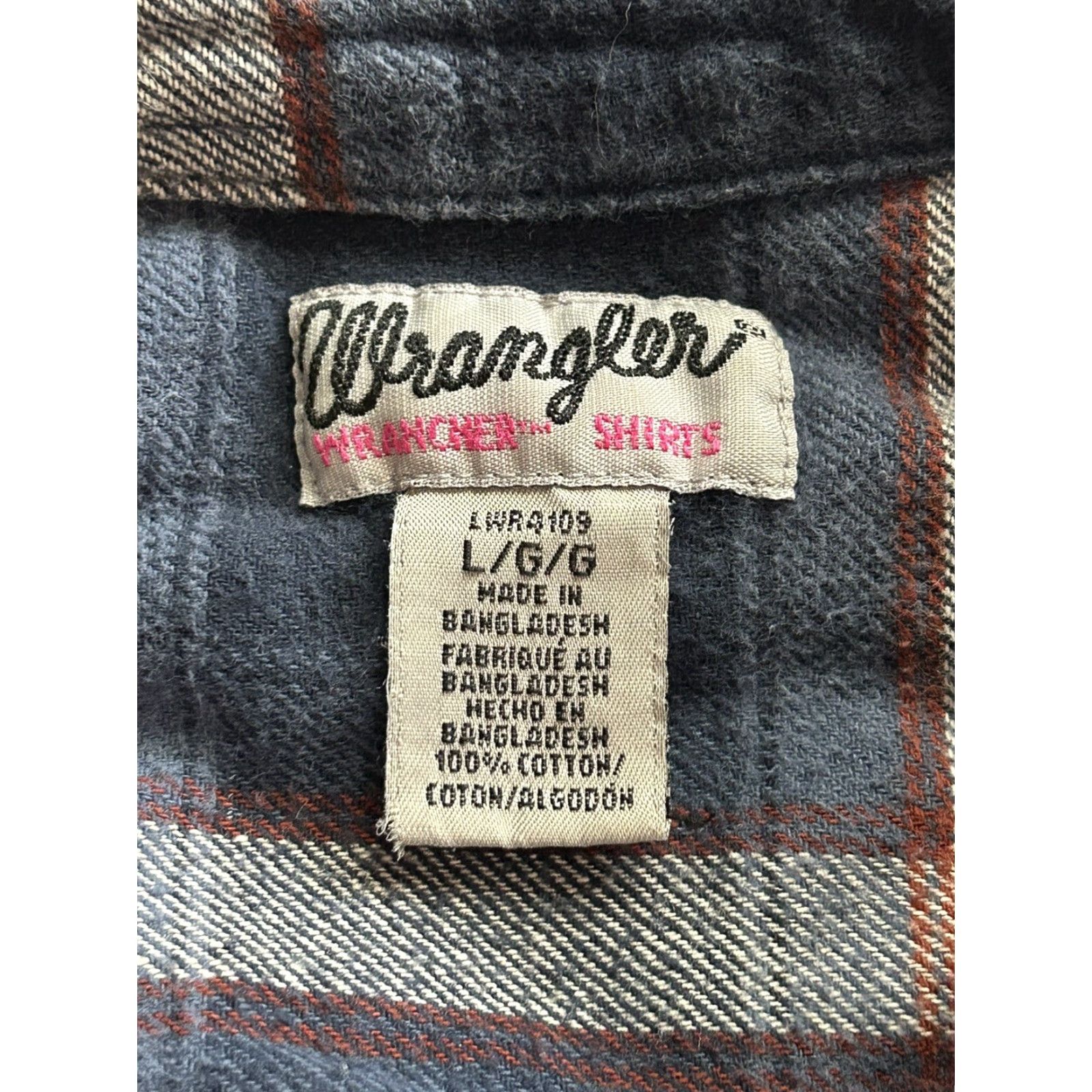 Wrangler Wrangler Wrancher Blue Western Plaid Long Sleeve Large Woman Button-Up Size L / US 10 / IT 46 - 4 Thumbnail