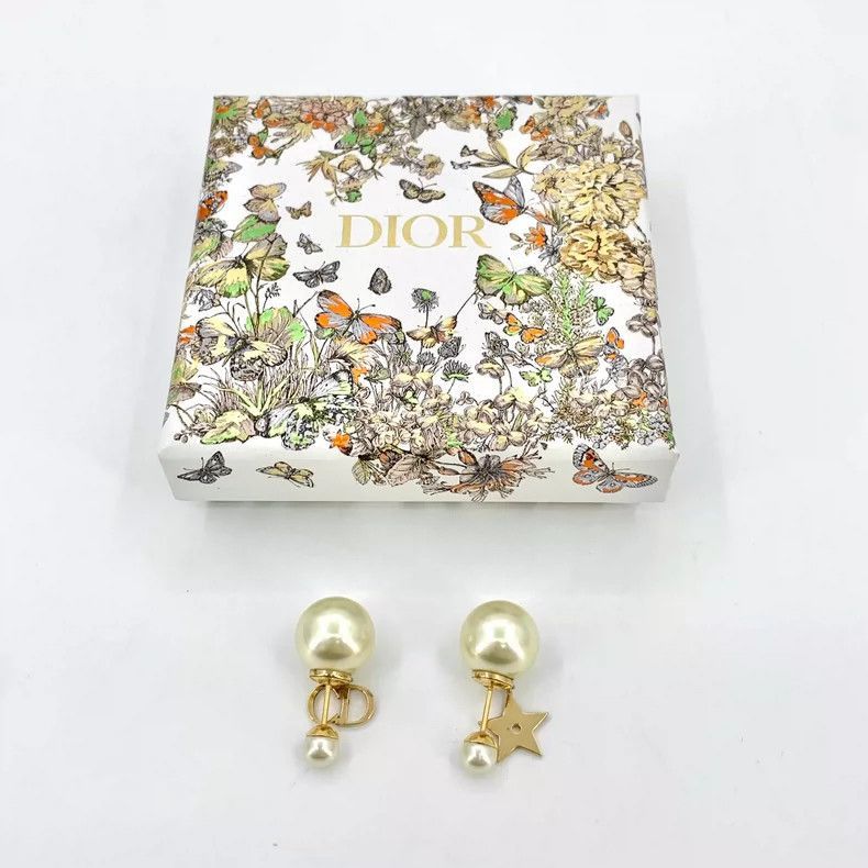 Dior Dior Pearl Star Earrings with Gold Accent-2505 Size ONE SIZE - 6 Thumbnail