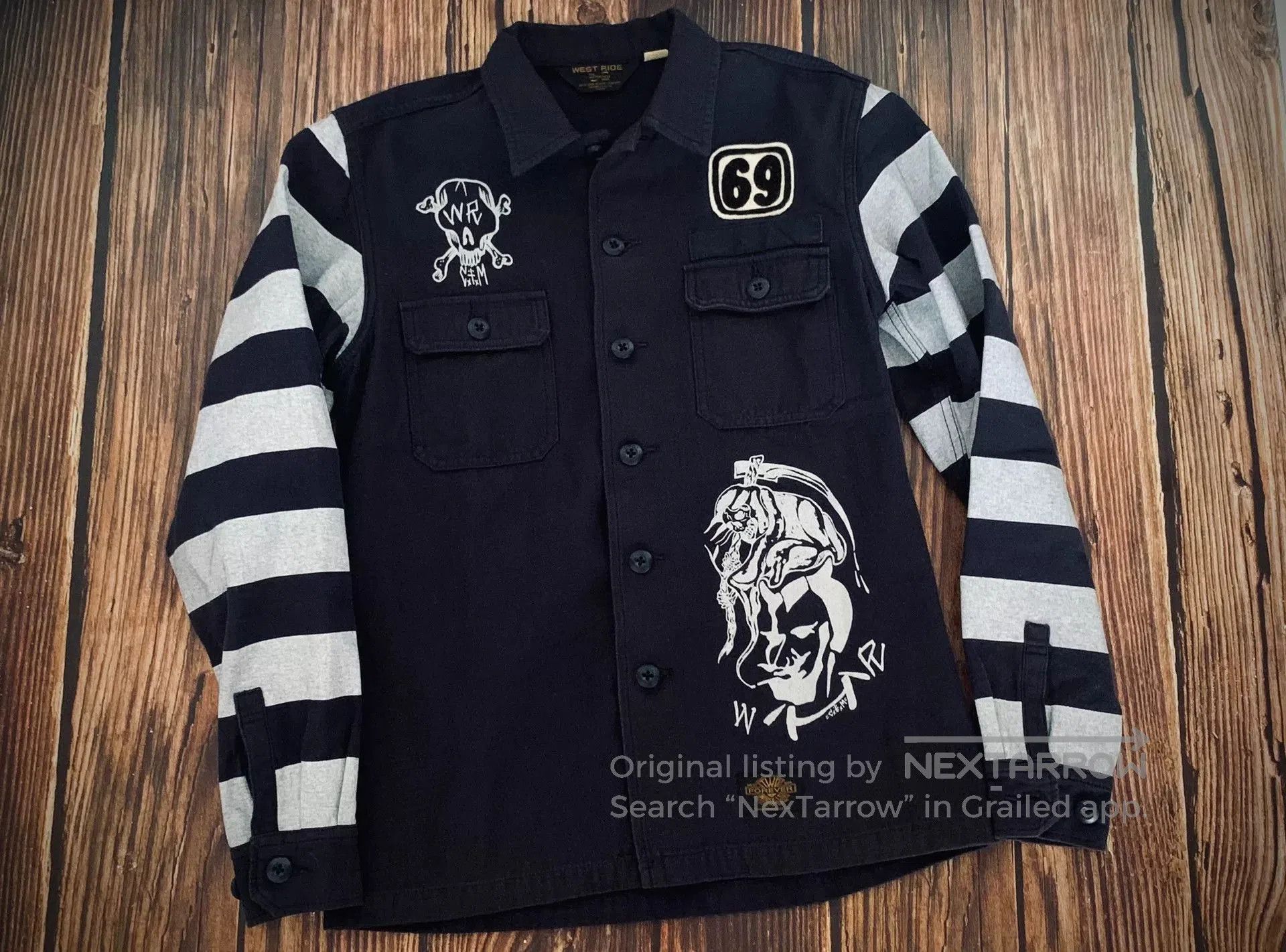 WEST RIDE Westride Prison Style Motorcycle Shirt. Size US M / EU 48-50 / 2 - 1 Thumbnail