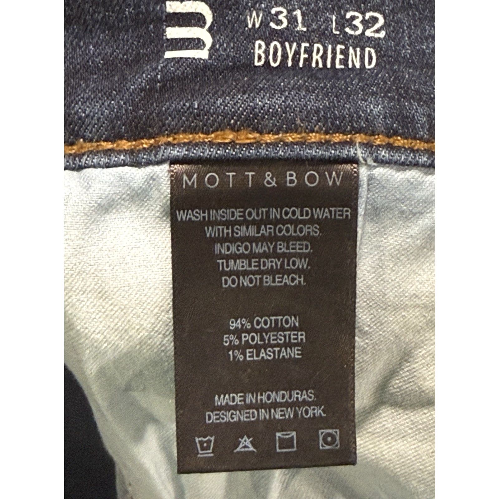Mott & Bow Mott & Bow Jeans Womens 32x32 Boyfriend Classic Denim Blue 5-Pocket Inseam 32 Mens Womens? Size 24" / US 00 / IT 34 - 5 Thumbnail