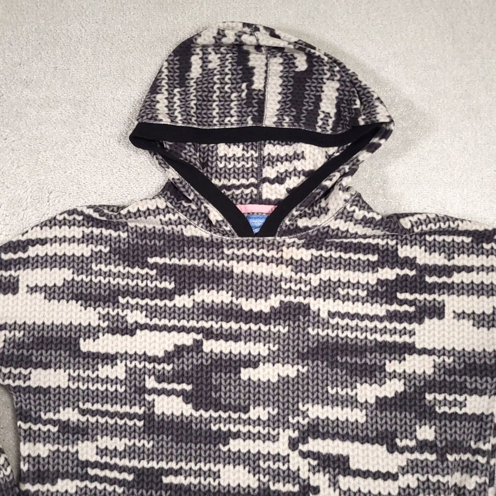 Vintage VINTAGE Simply Vera Vera Wang Women's Long Hoodie Size Large Fleece Abstract Pockets Gray - Hoodie, Womens, L, Gray, Pockets Size L / US 10 / IT 46 - 3 Thumbnail