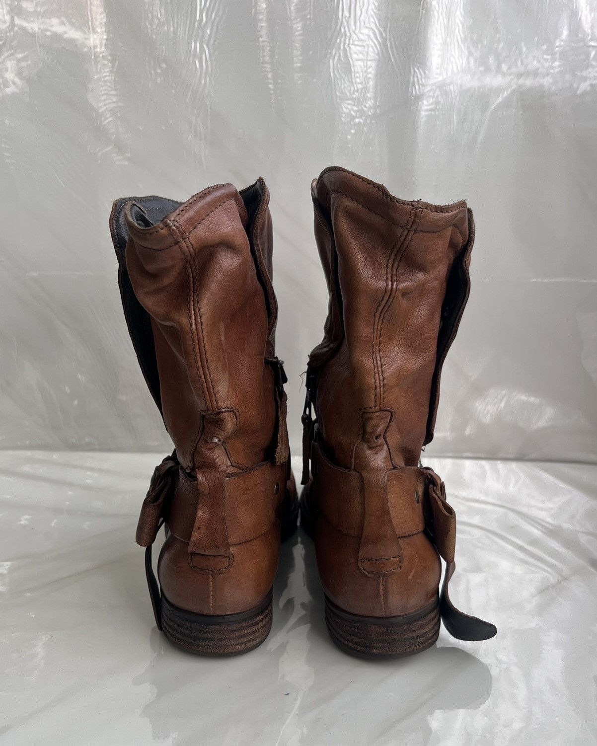 A.S.98 As 98 Airstep Zipper Boho Biker brown distressed boot Size US 8 / IT 38 - 8 Thumbnail