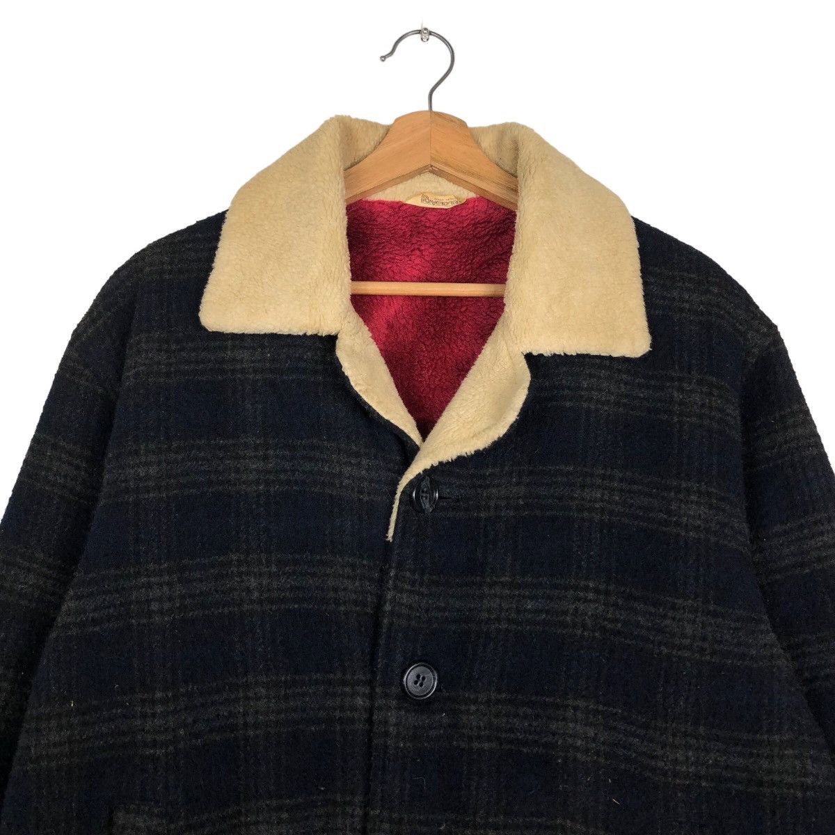🔥Vintage Wool Jacket Riverson Double Collar Tartan Design