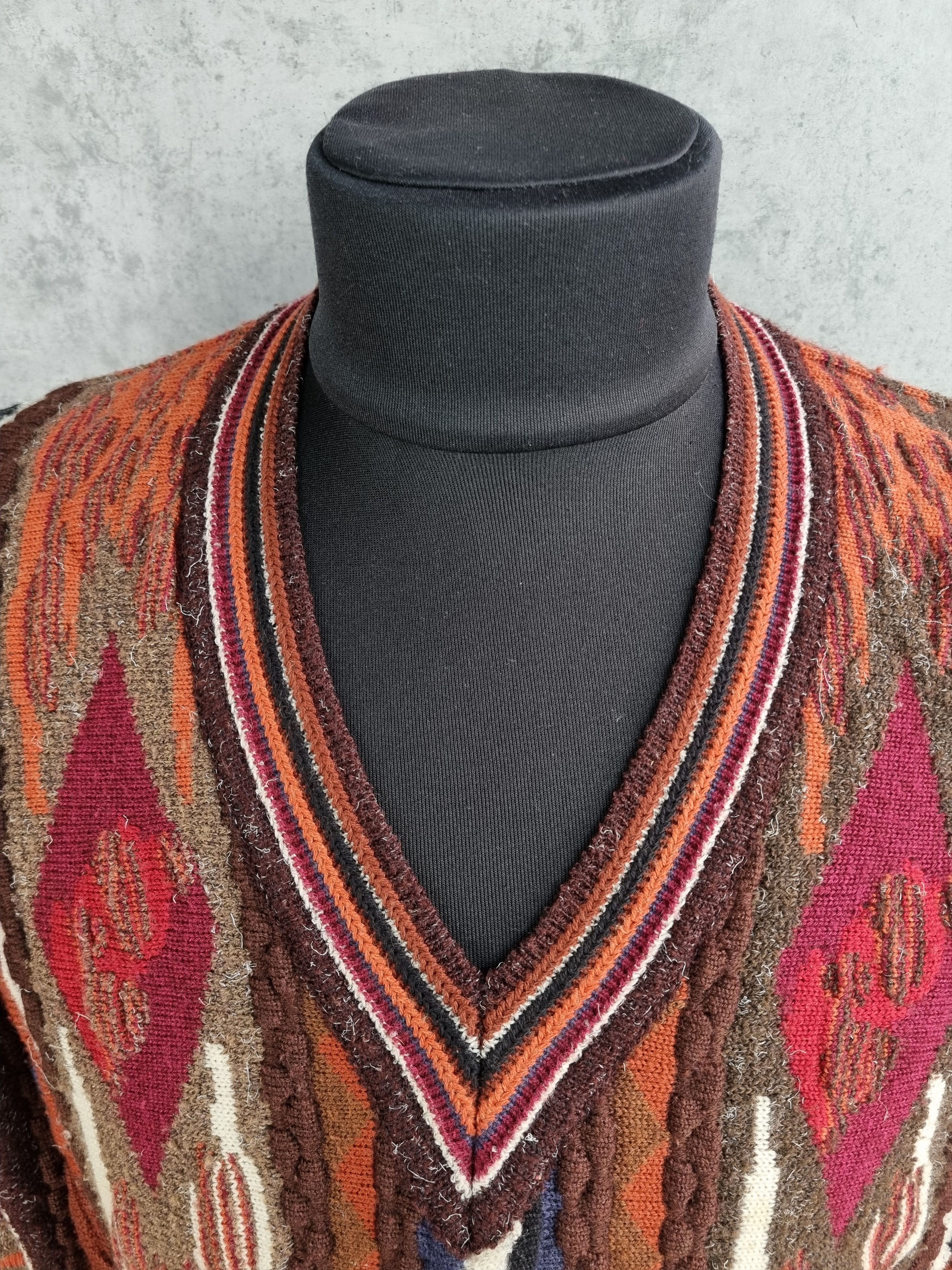 Vintage Baffo Coogi Knitted Sweater Carlo Colucci Style Size US L / EU 52-54 / 3 - 5 Thumbnail
