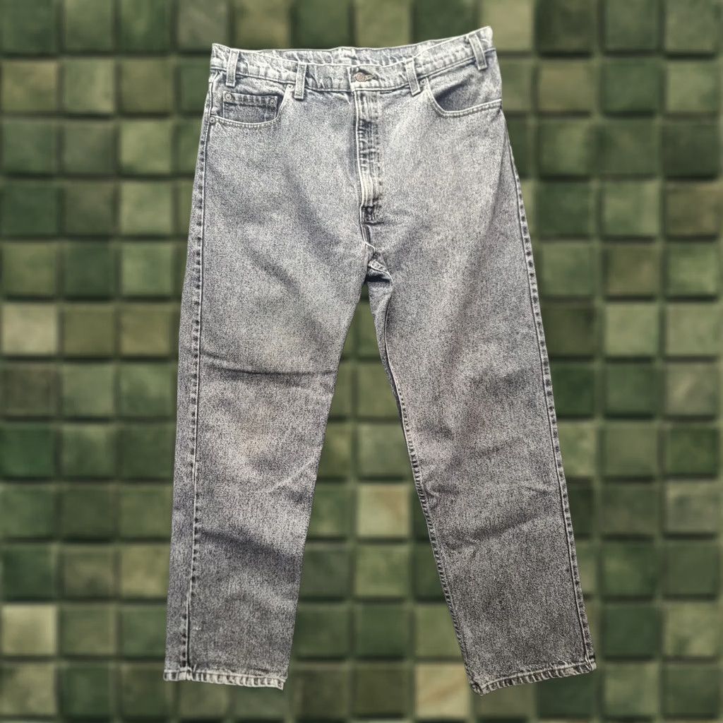 Levi's VINTAGE Levi's 540 Jeans Mens 38x30 Regular Fit Straight Leg Acid Wash USA Black Jeans Men Regular 540 Levi's 540 USA Black 90s Style Size US 38 / EU 54 - 1 Thumbnail