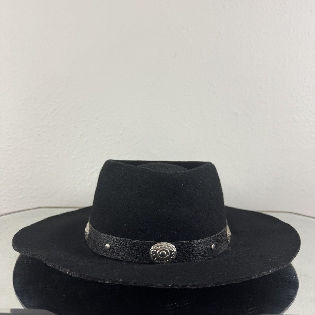 Rockmount Ranch Wear ROCKMOUNT RANCH WEAR Black Wool Concho Western Cowboy Hat Size ONE SIZE - 2 Thumbnail