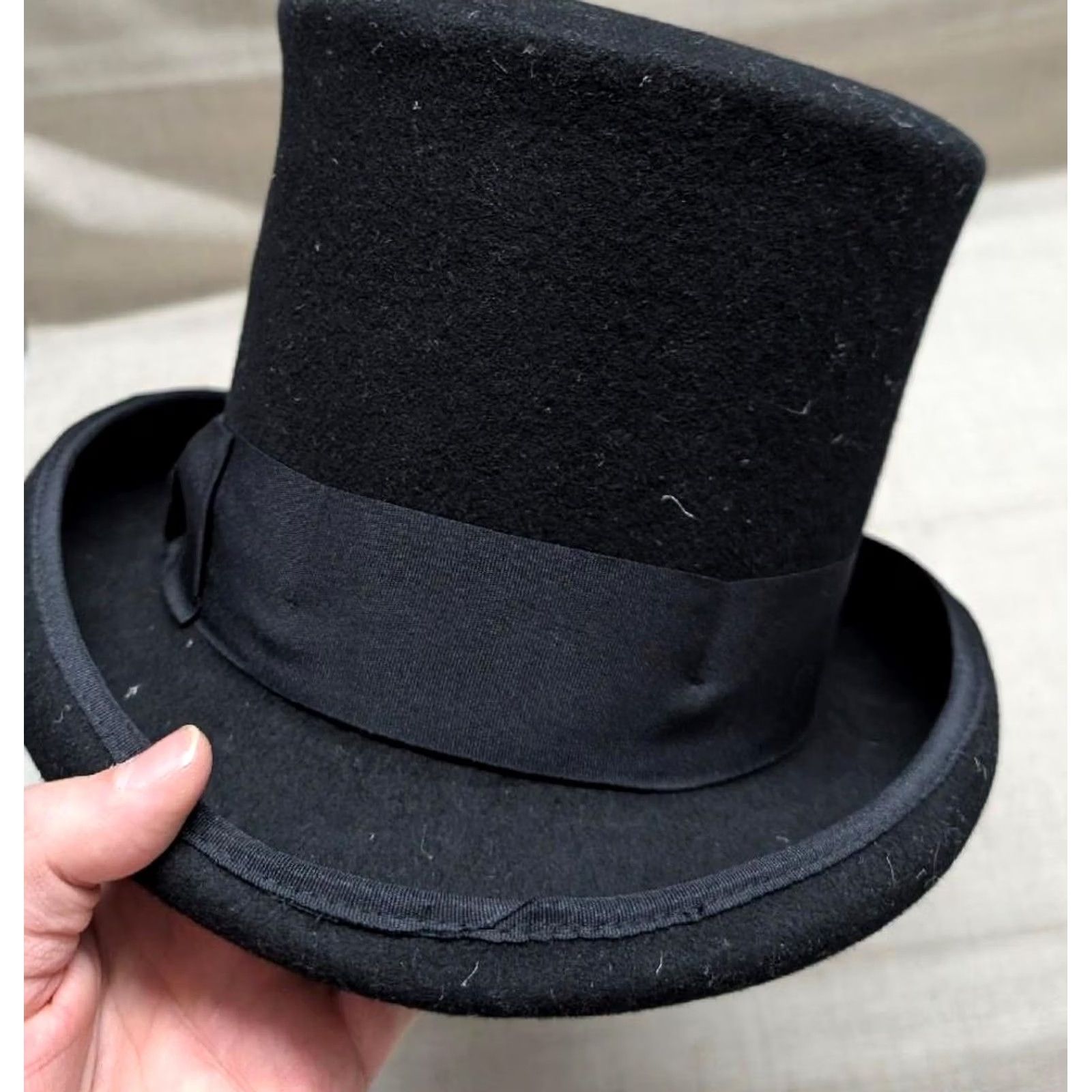 Vintage VINTAGE Jhats Top Hat Shirt Men L Black Victorian Edwardian Stovepipe Style Mens Size US L / EU 52-54 / 3 - 5 Thumbnail