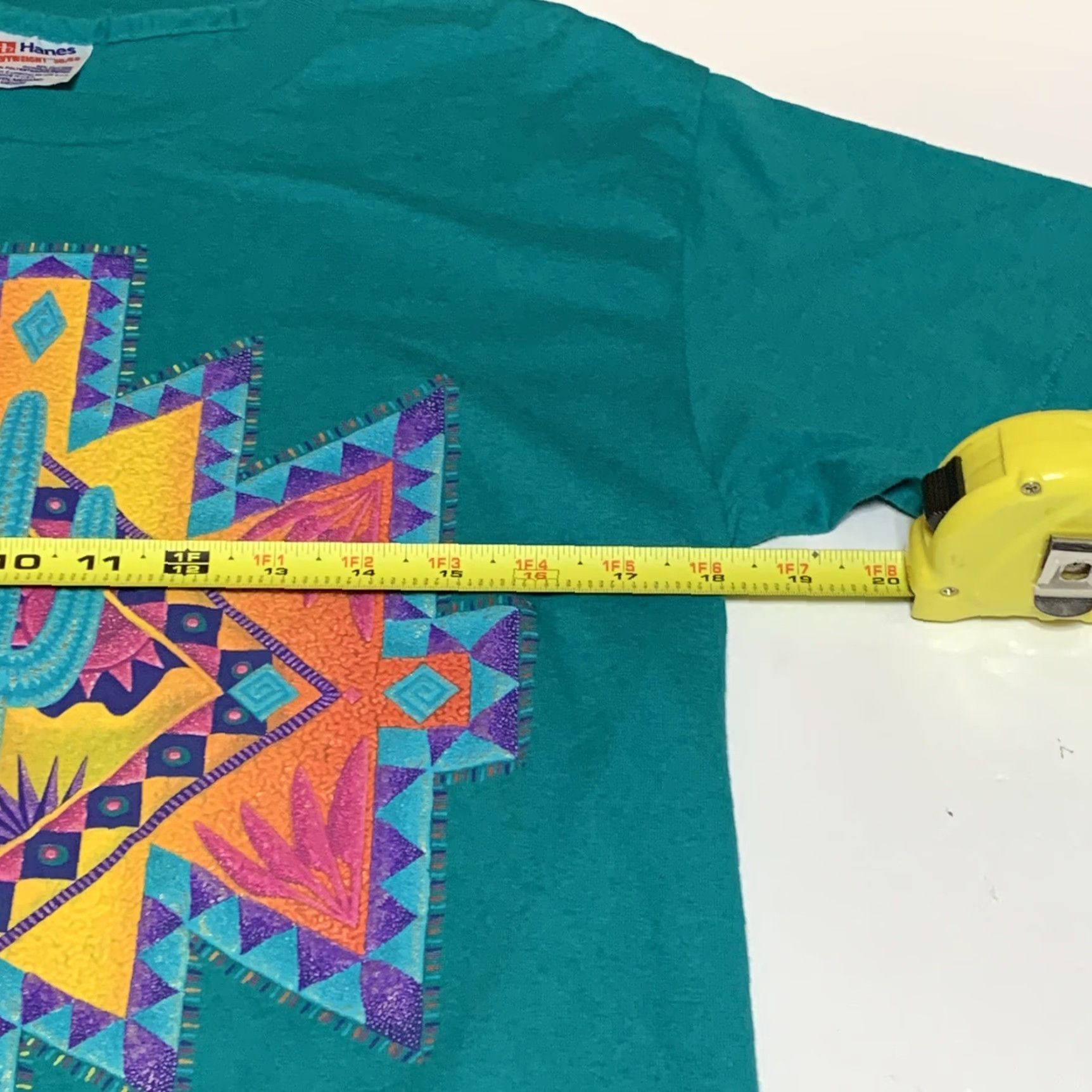 Vintage VINTAGE Nathan Richards Collection T-Shirt South Western Aztec Graphic Size M Unisex Green 1990s Shirt Mens Women Boys Girls Size US M / EU 48-50 / 2 - 7 Thumbnail