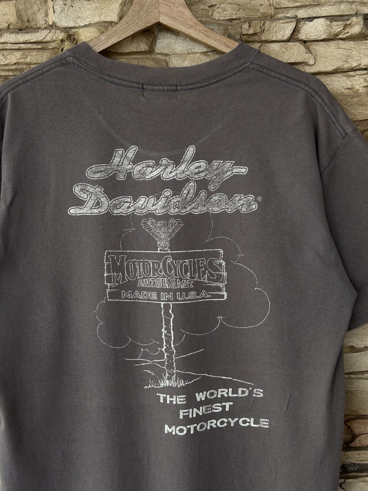 Harley Davidson Vintage Harley Davidson Motorcycle Tees Faded Style Size US L / EU 52-54 / 3 - 5 Thumbnail