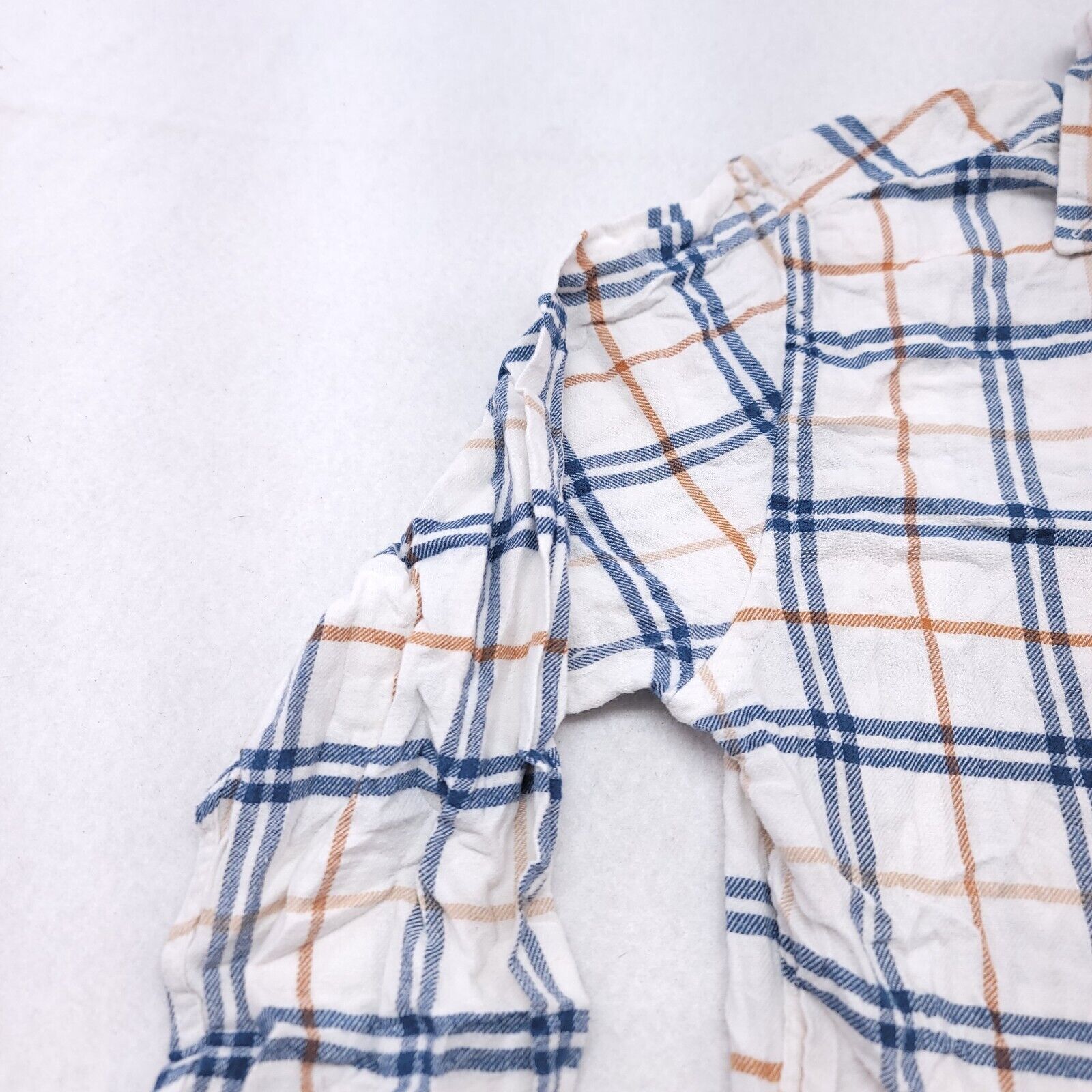 Croft & Barrow Croft & Barrow Windowpane Flannel Shirt Mens Size M White Size US M / EU 48-50 / 2 - 4 Thumbnail