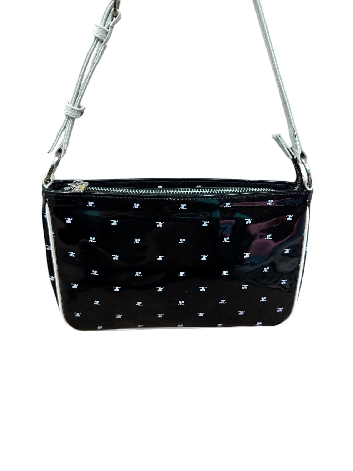 Courreges VINTAGE COURREGES WHITE LOGO PRINTED MINI SHOULDER BAG Size ONE SIZE - 18 Thumbnail