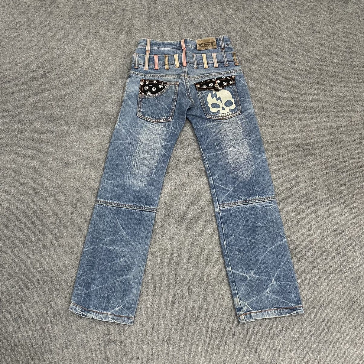 Japanese Brand Japanese Ba Tsu Studio Double Waist Jeans Skull Pattern Size 30" / US 8 / IT 44 - 6 Thumbnail