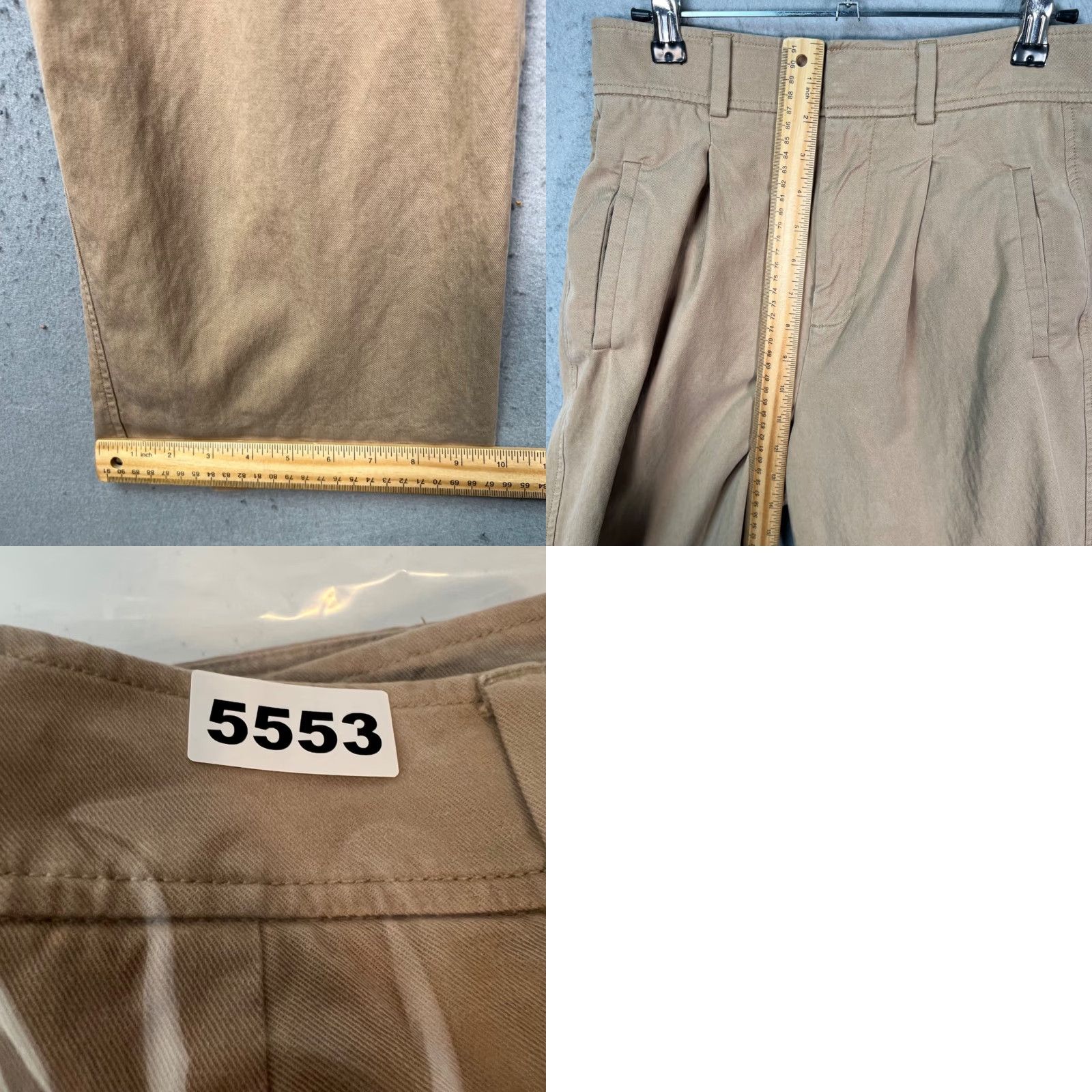 Everlane Everlane Pants Khaki Wide-Leg Pleated High-Waisted 0S Adult Womens Size 25" / US 0 / IT 36 - 8 Thumbnail
