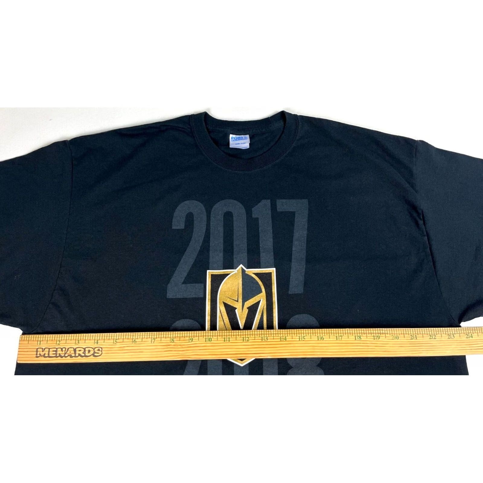 Port & Company VINTAGE Nike Shirt Mens 2XL Vegas Golden Knights 2017-2018 Inaugural Season T-shirt Black Cotton Blend Size US XXL / EU 58 / 5 - 7 Thumbnail