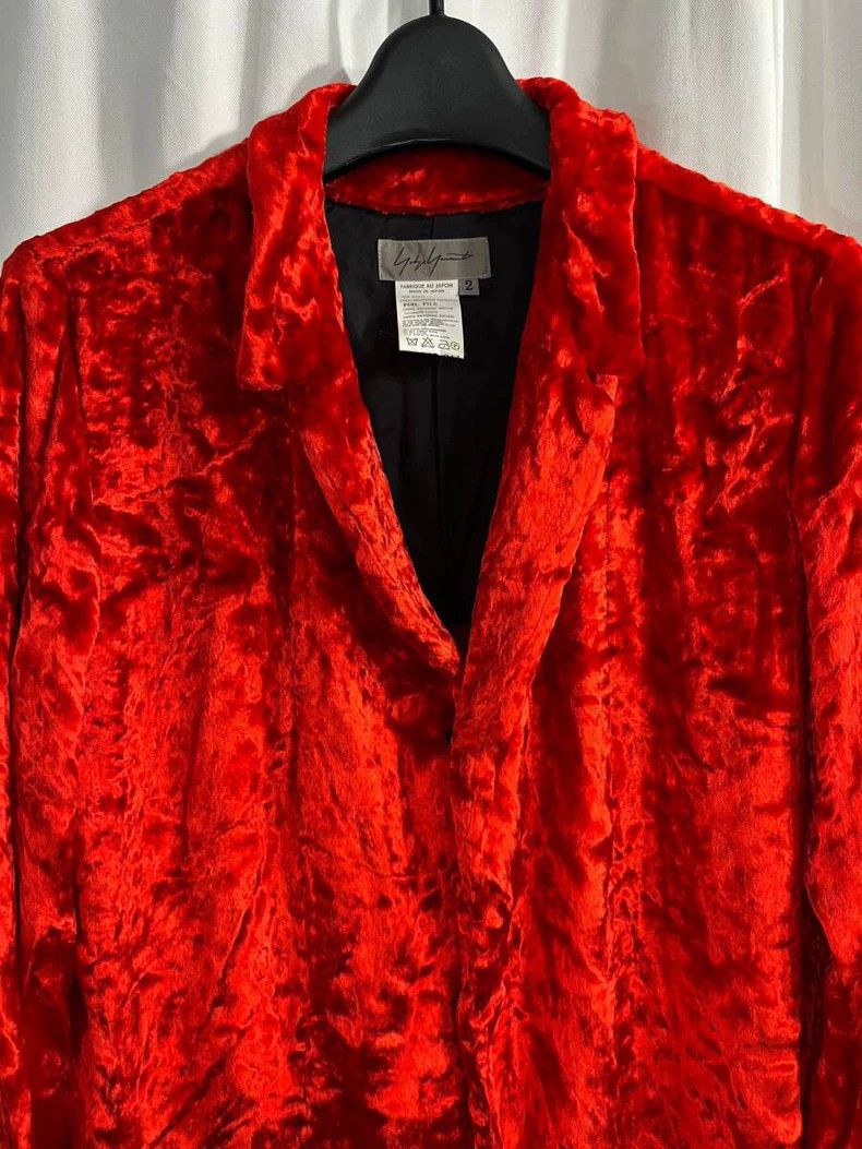 Yohji Yamamoto Yohji Yamamoto Red Velvet jacket Size US M / EU 48-50 / 2 - 4 Thumbnail
