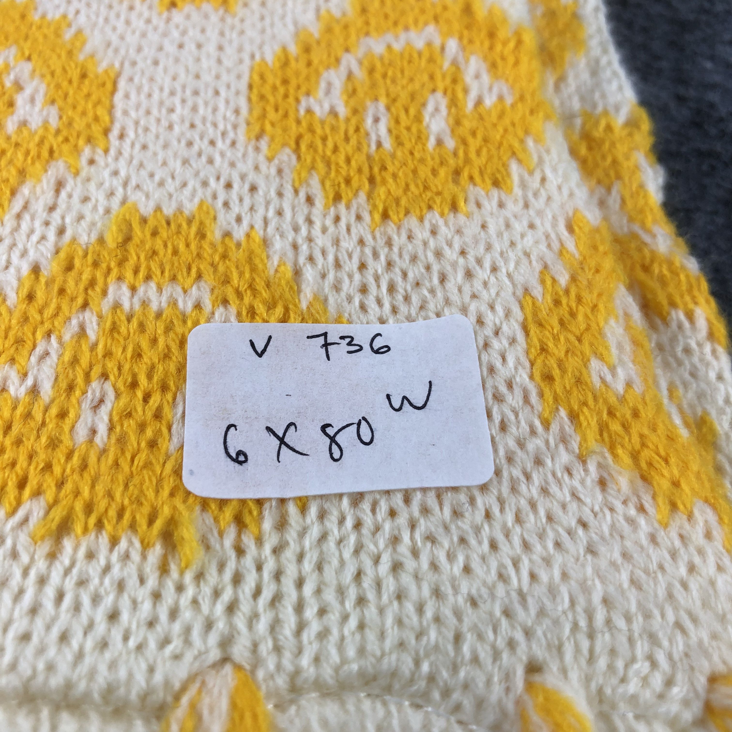 Vintage Smiley Full Print Wool Scarf Muffler V736 Size ONE SIZE - 7 Thumbnail