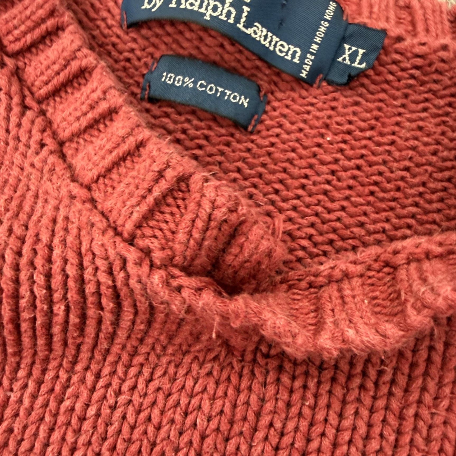 Polo Ralph Lauren VINTAGE Polo Ralph Lauren Sweater Shirt Mens XL Red V-Neck Knit Pullover 90s Polo Ralph Lauren 90s Mens XL Red V-Neck Knit Sweater Size US XL / EU 56 / 4 - 4 Thumbnail