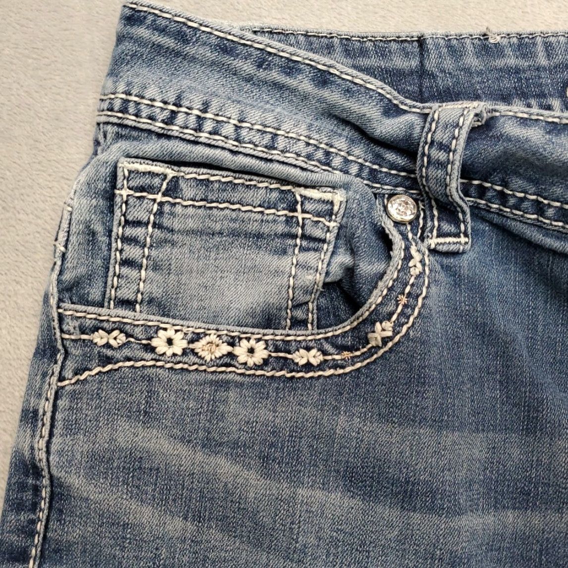 Vintage Cedar Rose Jeans Womens 30 Blue Denim Thick Whipstitch Feathers Western Cowboy Denim Blue Jeans Boots Cut Cowboy Theme Womens Size 30" / US 8 / IT 44 - 6 Thumbnail