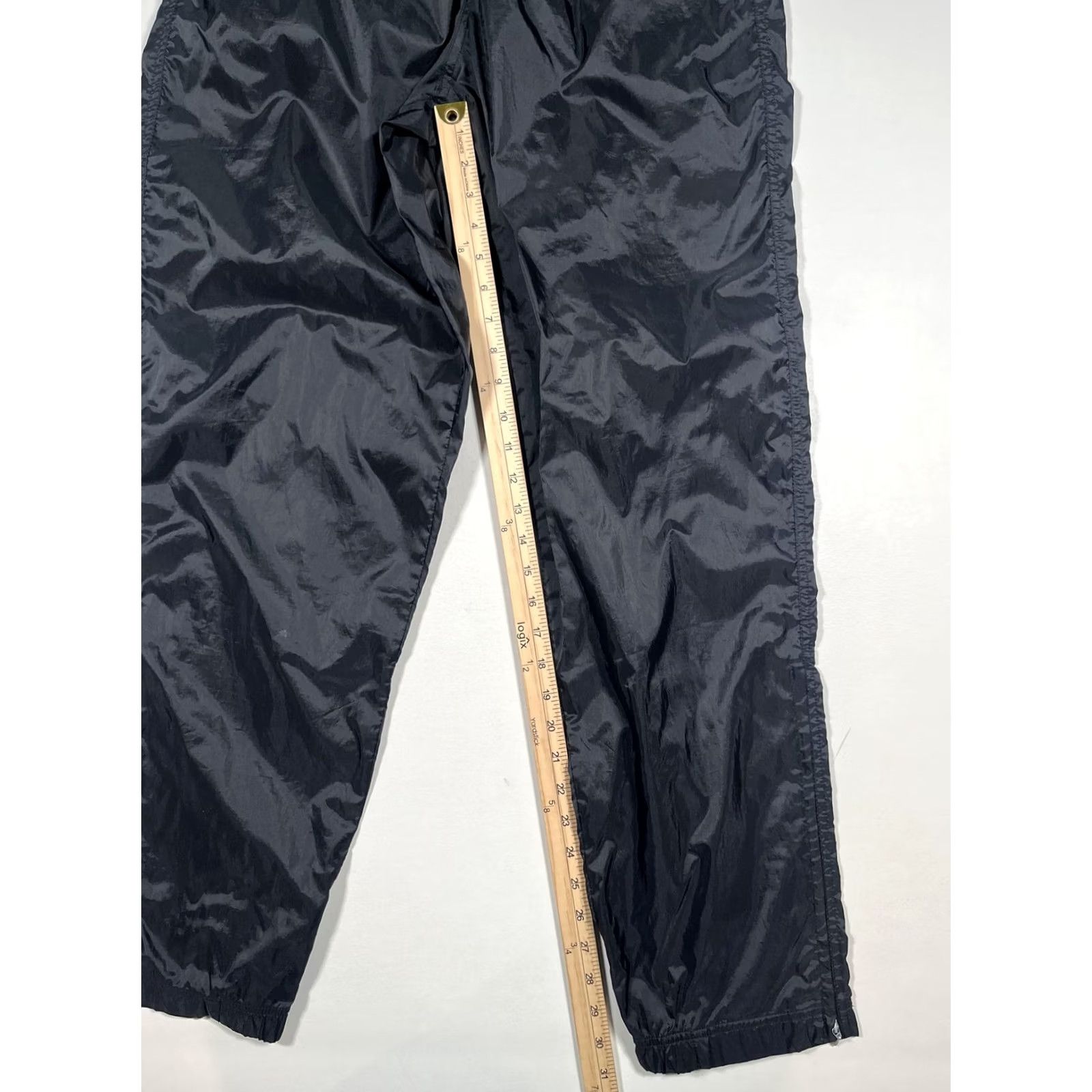 Nike VINTAGE Nike Track Pants Mens Large Black Elastic Waist Ankle Zip Athletic Size US 33 - 4 Thumbnail