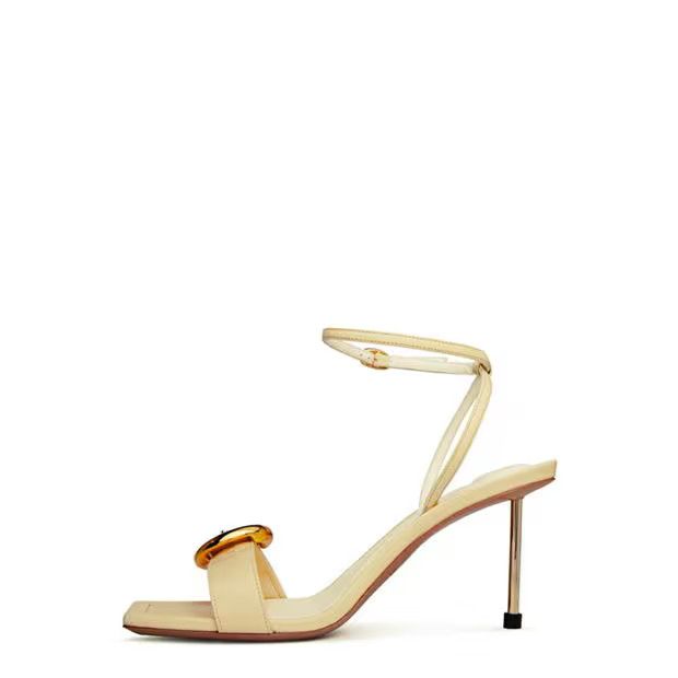 Jacquemus o1g2r1mq1024 Regalo Mule Sandals in Ivory Size US 7 / IT 37 - 2 Thumbnail