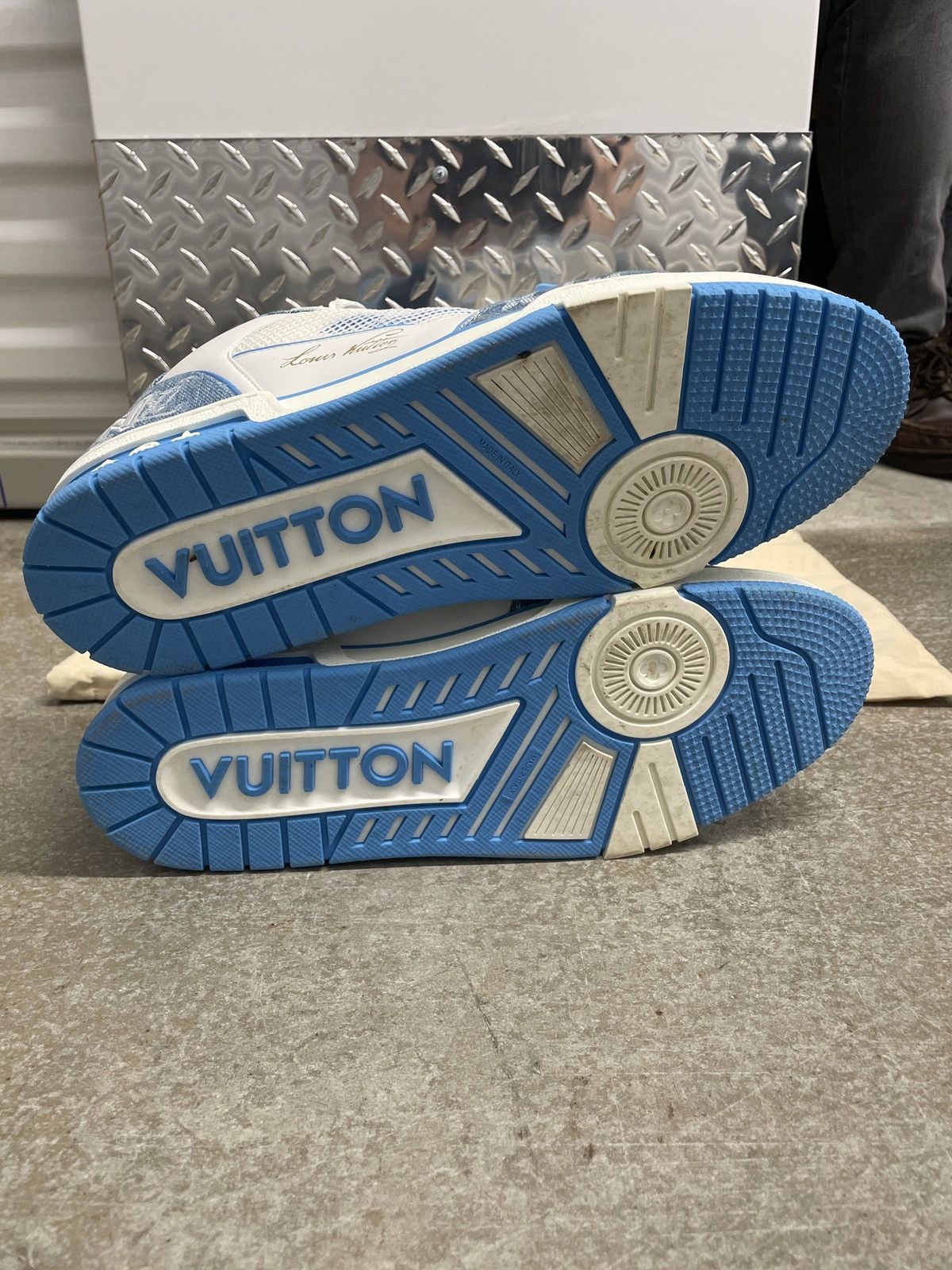 Louis Vuitton Louis Vuitton Blue Denim Sneaker Size US 10 / EU 43 - 7 Thumbnail