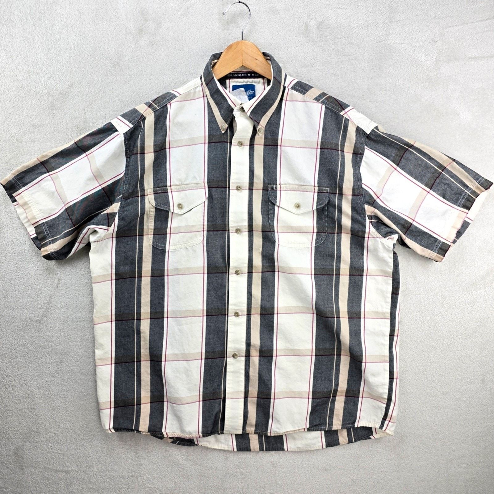 Wrangler Vintage Wrangler Western Shirt Mens XL White Button Down Size US XL / EU 56 / 4 - 1 Thumbnail