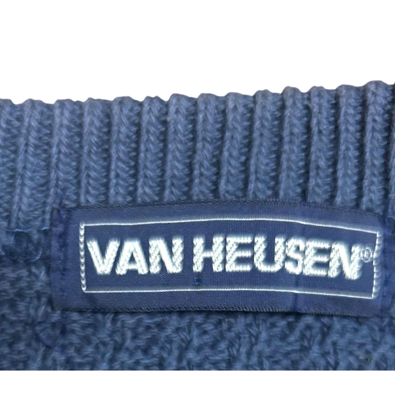 Van Heusen VINTAGE Van Heusen Pullover Blue Knit Sweater L Regular Cotton Crew Neck Men USA 90s Golf Casual Winter Fall Spring嬉 Size US L / EU 52-54 / 3 - 6 Thumbnail