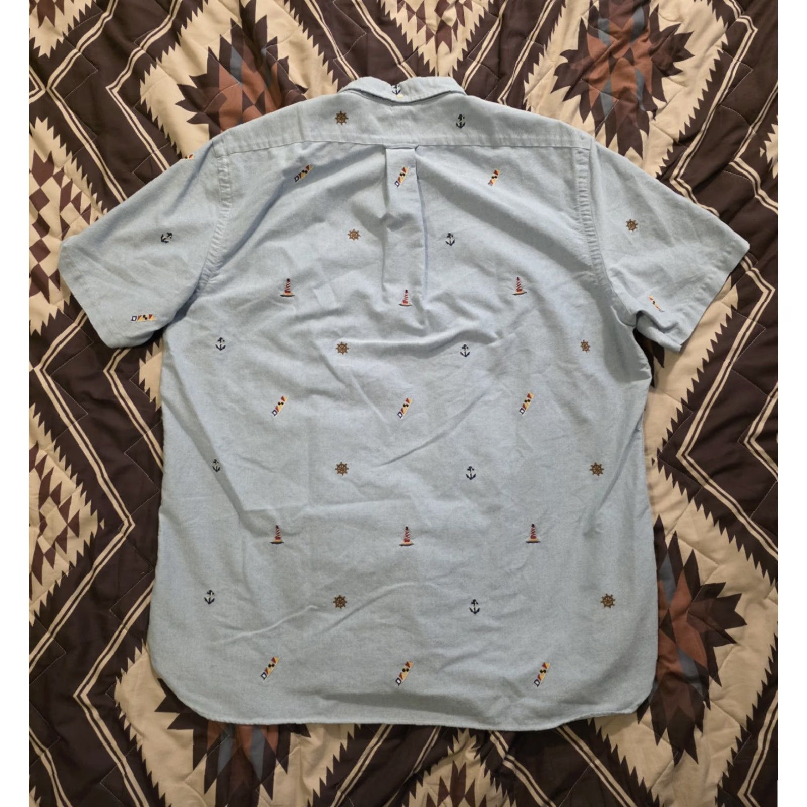 Ralph Lauren Ralph Lauren Oxford Button-Down Shirt All Over Nautical Embroidered Blue Mens XL Size US XL / EU 56 / 4 - 3 Thumbnail