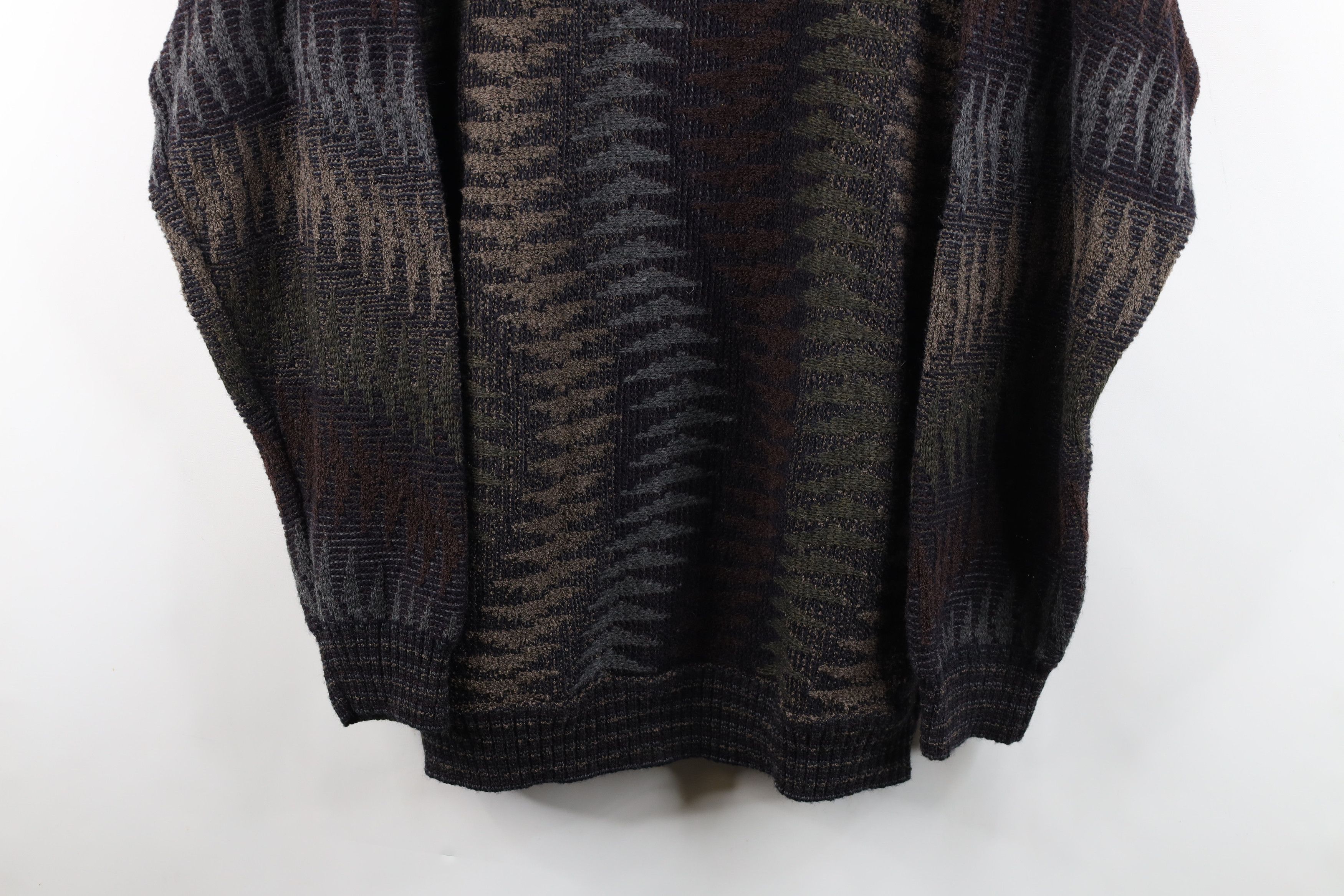 Vintage Vintage 90s Streetwear Tone Wool Blend Knit Crewneck Sweater Size US L / EU 52-54 / 3 - 3 Thumbnail
