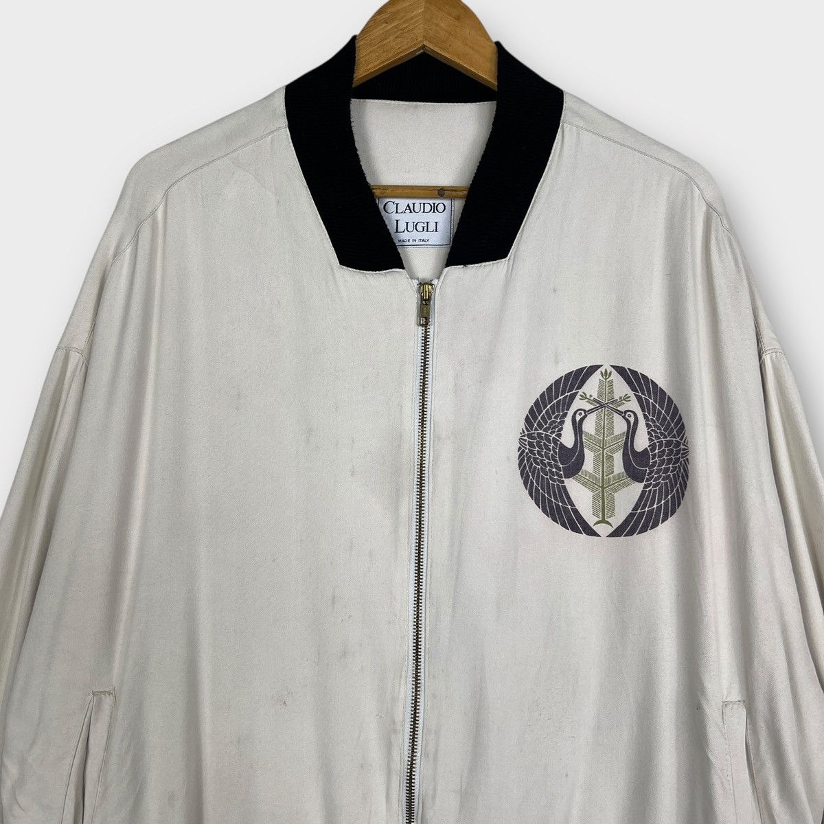Other 🔥 Vintage Claudio lugli Rayon Bomber Jacket Made In Italy Size US L / EU 52-54 / 3 - 3 Thumbnail