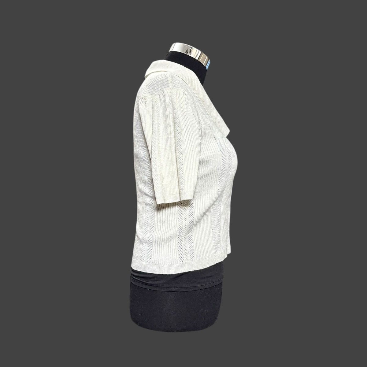 NVLTY NVLT Women’s Marshmallow Ribbed Fabric Cardigan Sweater Sz L Size L / US 10 / IT 46 - 7 Thumbnail