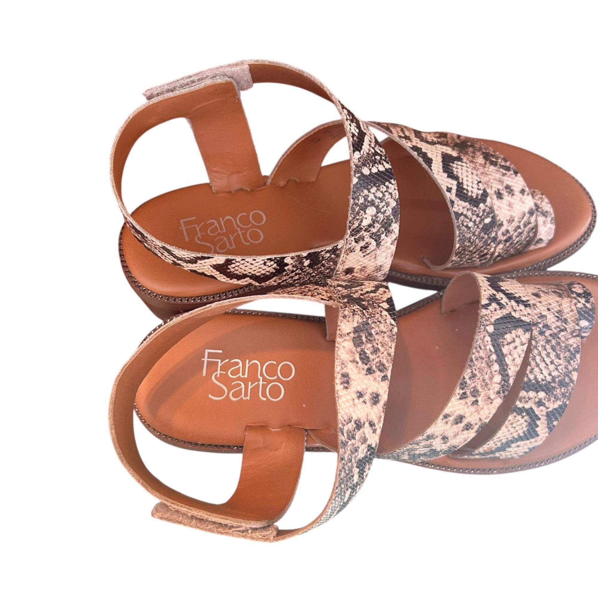 Franco Sarto Franco Sarto Snakeskin Laritza Strappy Statement Sandals 7 Size US 7 / IT 37 - 3 Thumbnail