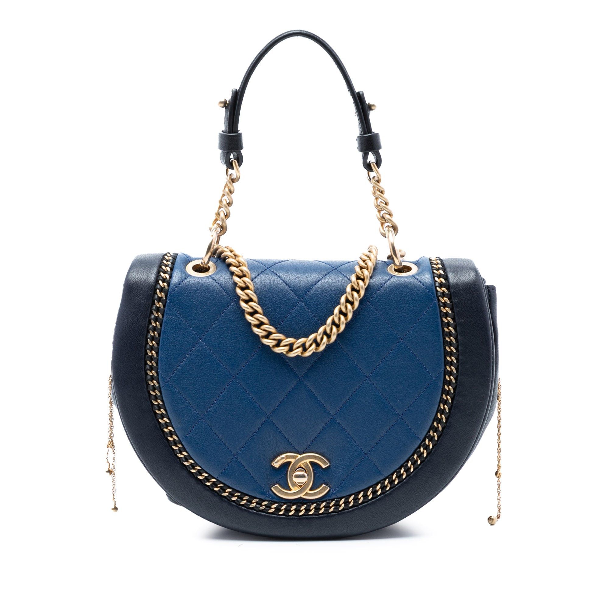 Chanel Small Quilted Lambskin Chain Detail Saddle Bag Size ONE SIZE - 1 Thumbnail