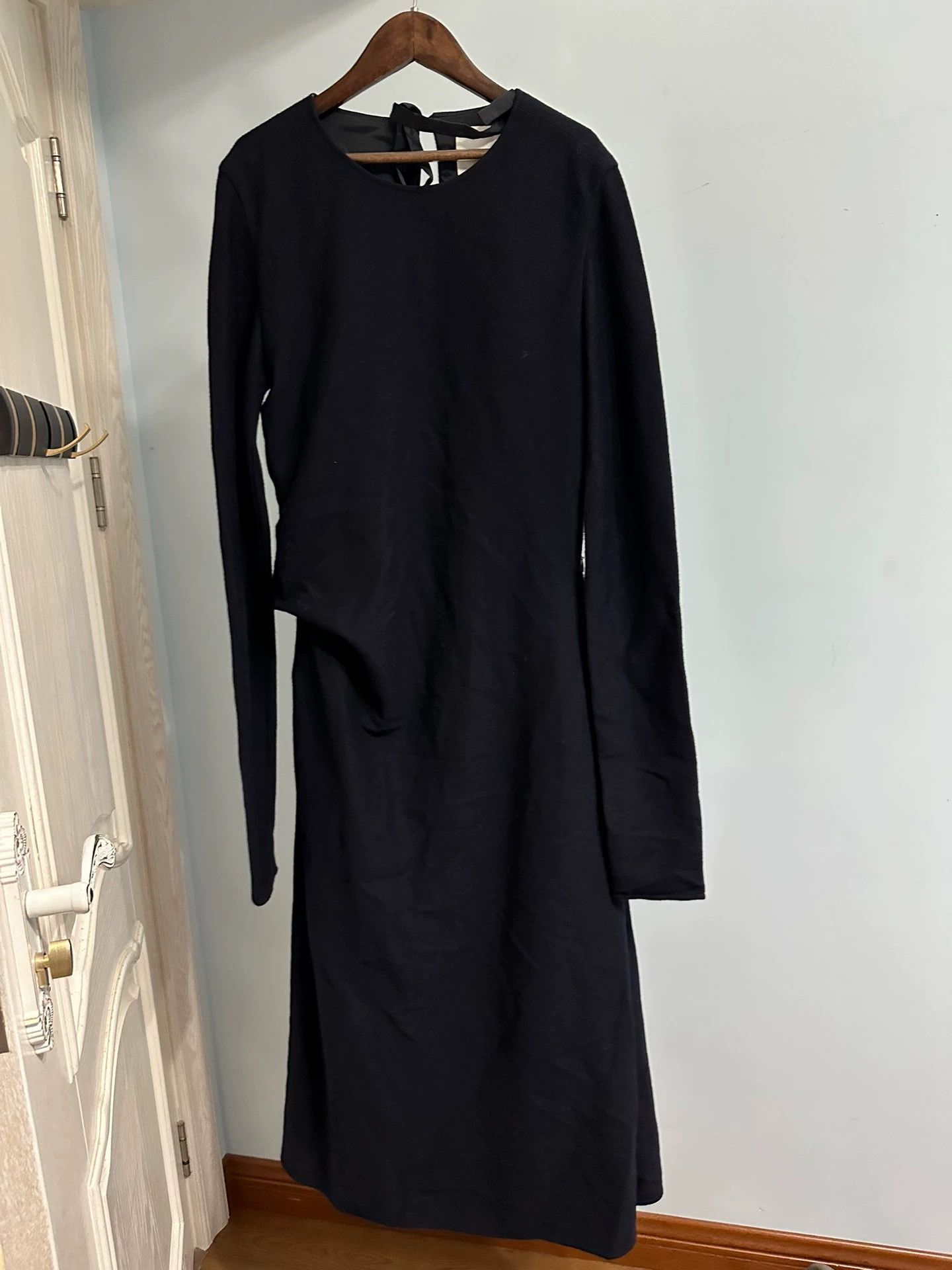 Jil Sander Jil Sander Wool Long Tall Pleated Waist Dress 9/10 Size S / US 4 / IT 40 - 6 Thumbnail