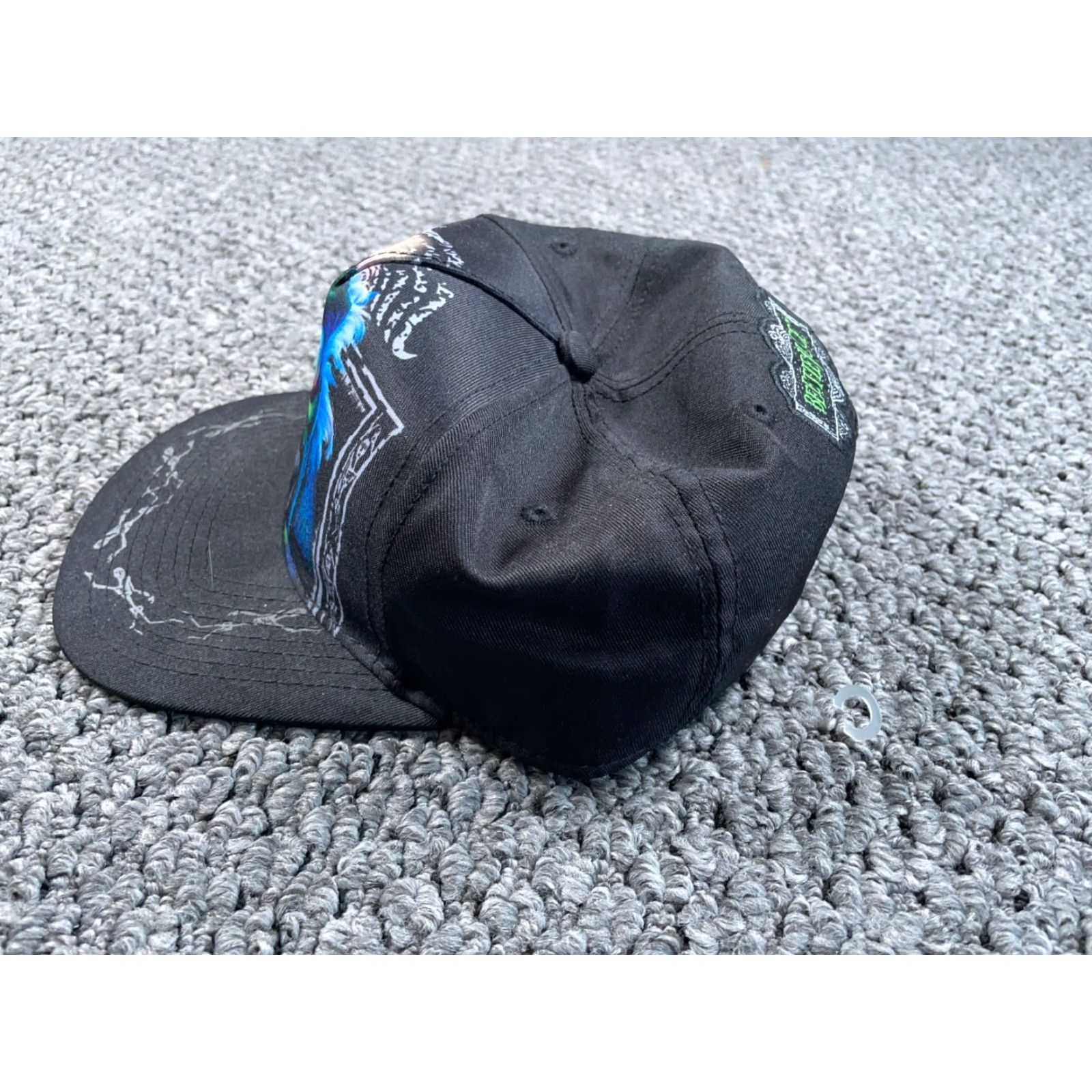Vintage Universal Studios Beetlejuice Halloween Horror Nights Snapback Hat One Size Black Polyester Vintage Yes Size ONE SIZE - 4 Thumbnail