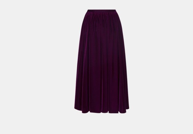 Dior o1w1db10225 411J33A5 Midi Skirt in Purple Size 30" / US 8 / IT 44 - 2 Thumbnail