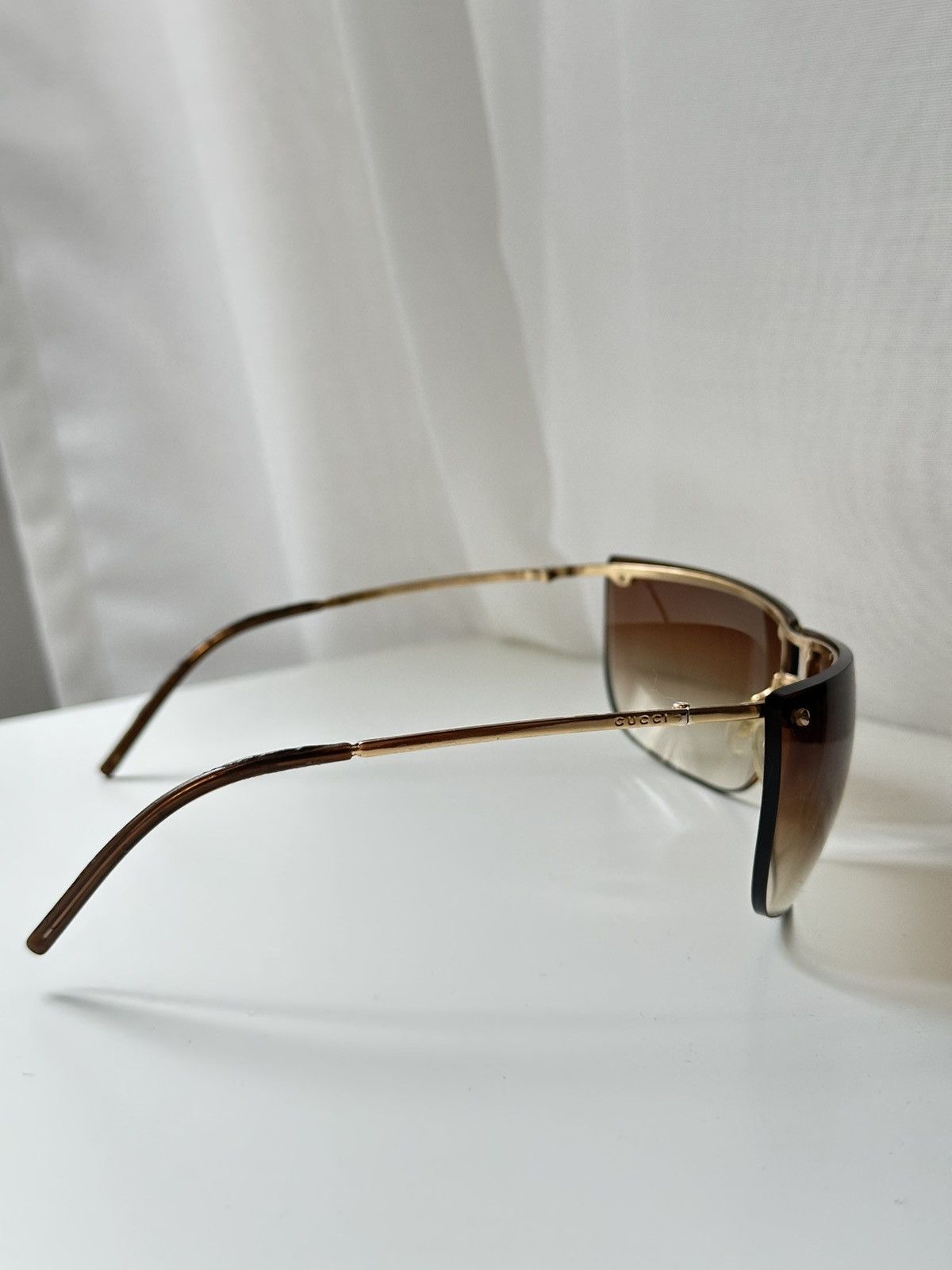Gucci Gucci 00s Men’s Luxury Brown Rare Sunglasses Size ONE SIZE - 6 Thumbnail