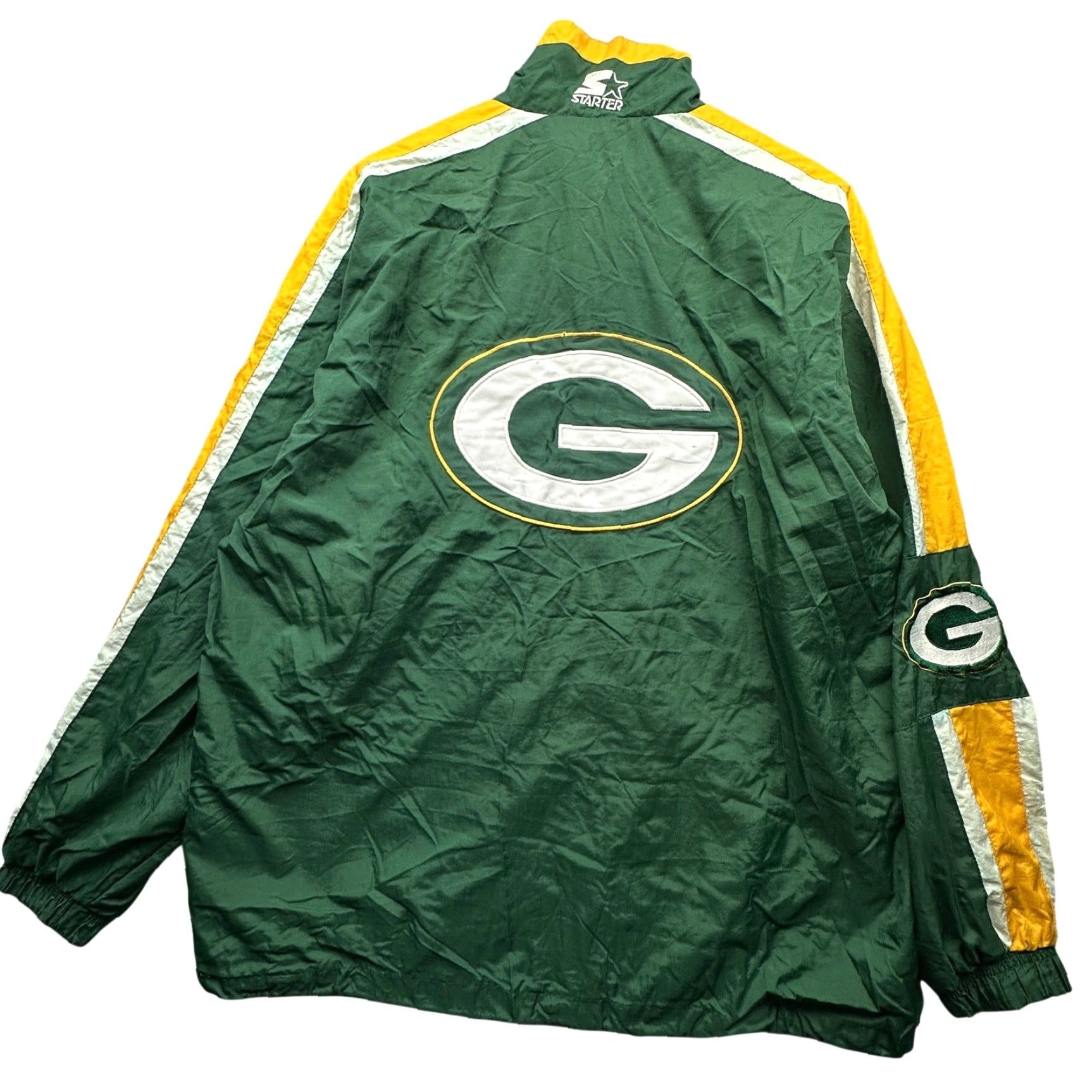 Starter VINTAGE Starter Green Bay Packers Nylon Windbreaker Jacket Mens Large Green 90s NFL Sports Windbreaker Coat Size US L / EU 52-54 / 3 - 2 Thumbnail