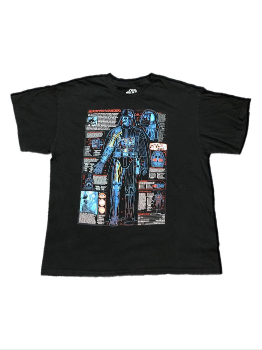 Star Wars Star Wars Darth Vader Anatomy Diagram Tee | Grailed