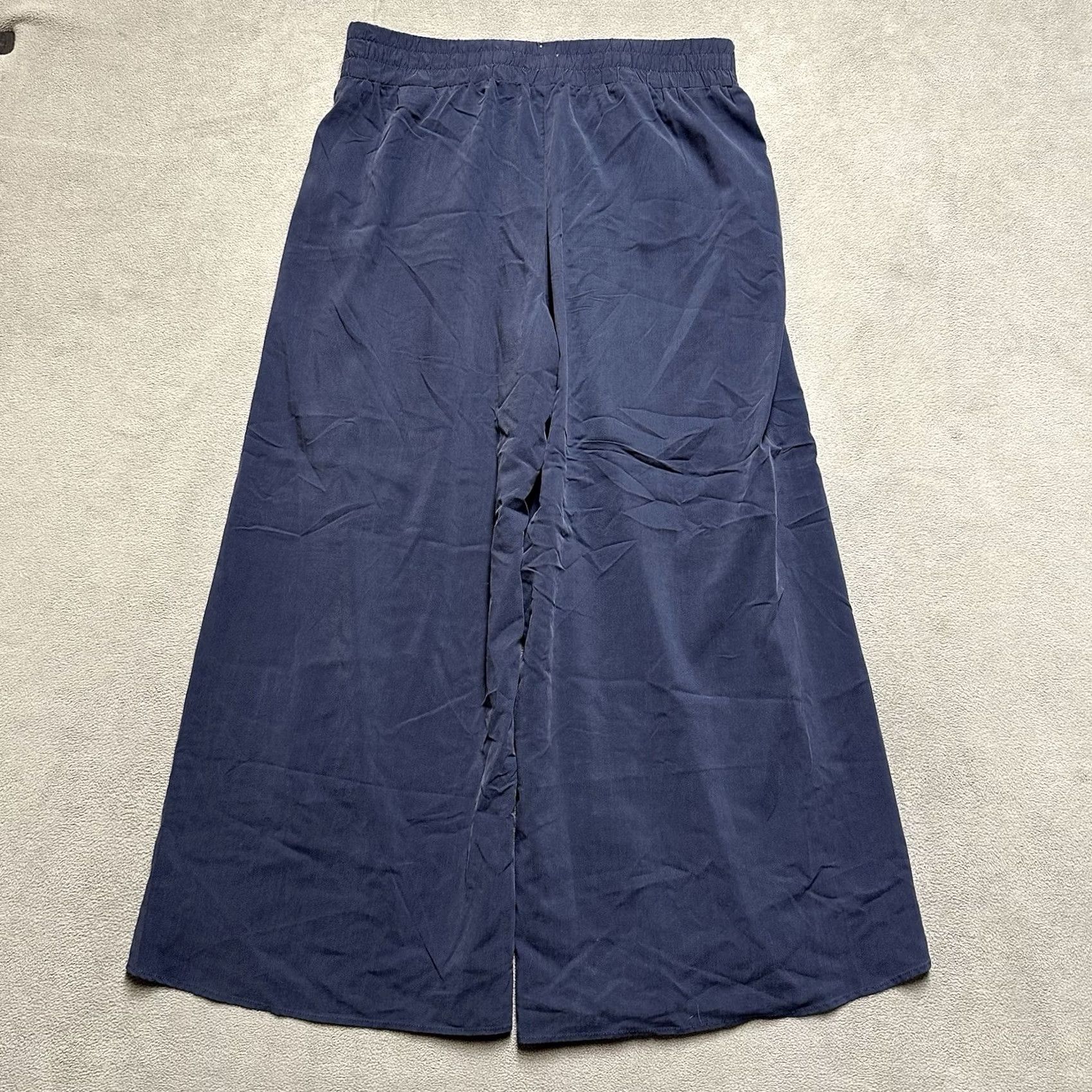 Vintage Upwest Pants Womens Small Blue Pull On Lightweight Elastic Lounge Side Slit Leg Size 28" / US 6 / IT 42 - 2 Thumbnail