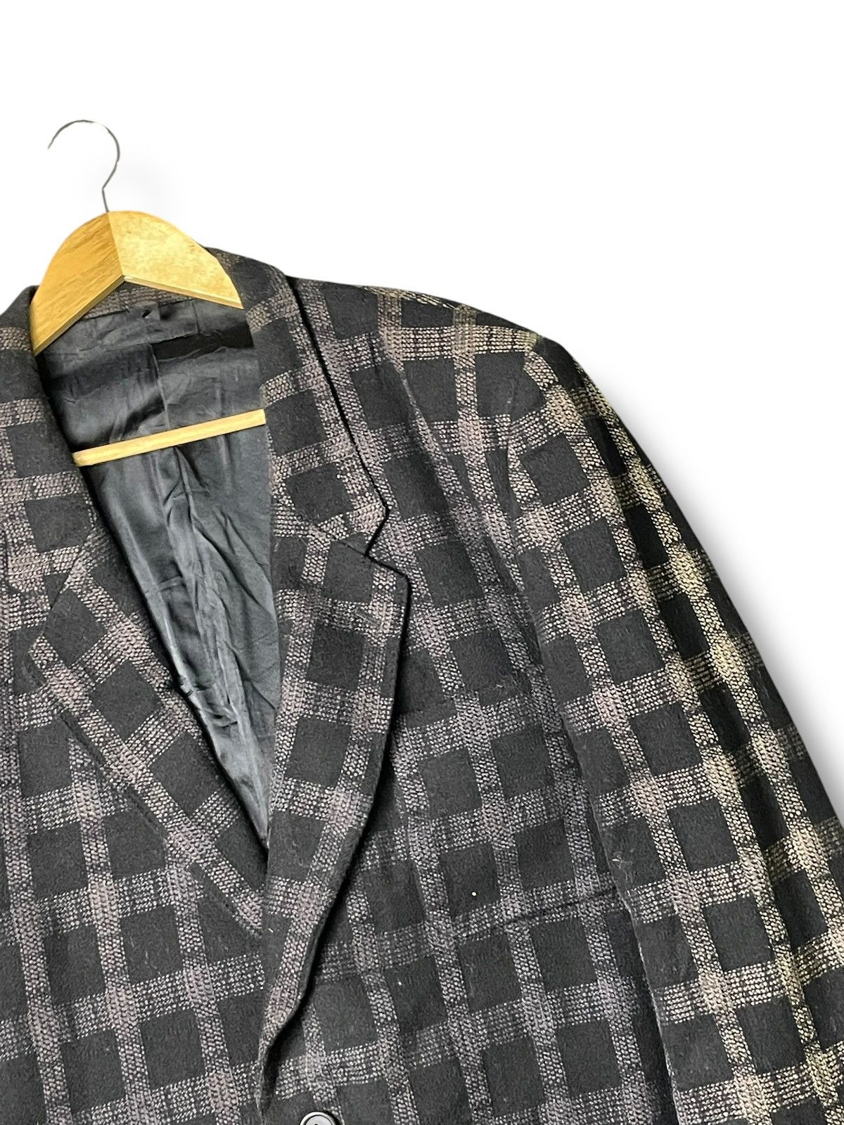 Japanese Brand × Vintage Shin Hosokawa Checkered Light Blazer (75) Size US S / EU 44-46 / 1 - 3 Thumbnail
