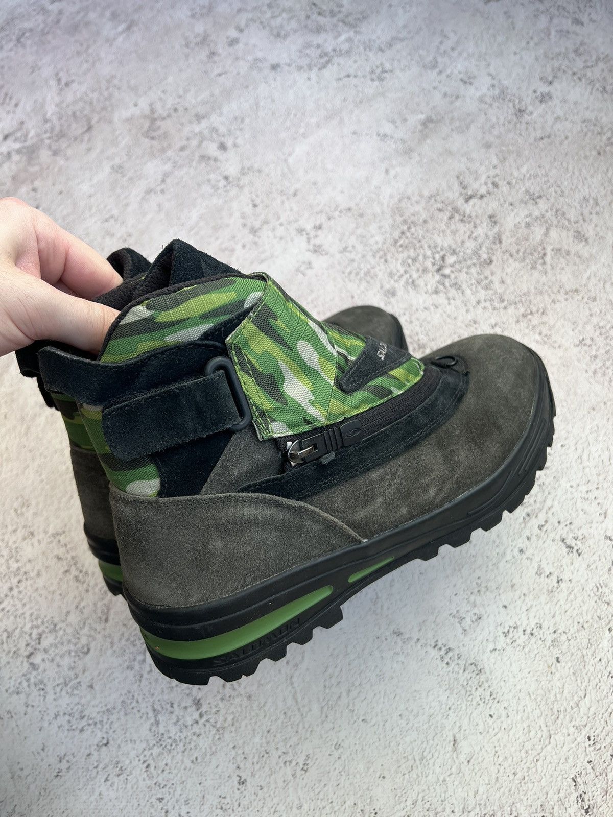 Salomon × Vintage 2008 Salomon Adventure 7 Camo Suede Hi- Top Boots Size US 9 / EU 42 - 11 Thumbnail