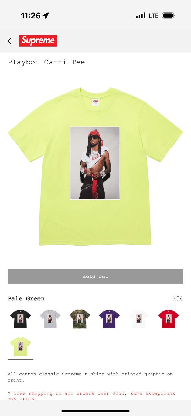 Supreme SUPREME X PLAYBOI CARTI T SHIRT Size US S / EU 44-46 / 1 - 1 Thumbnail