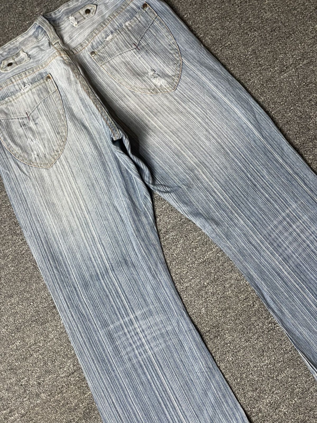 Japanese Brand × Vintage Japanese Brand Distressed Denim Wide Leg Jeans (112) Size US 31 - 11 Thumbnail